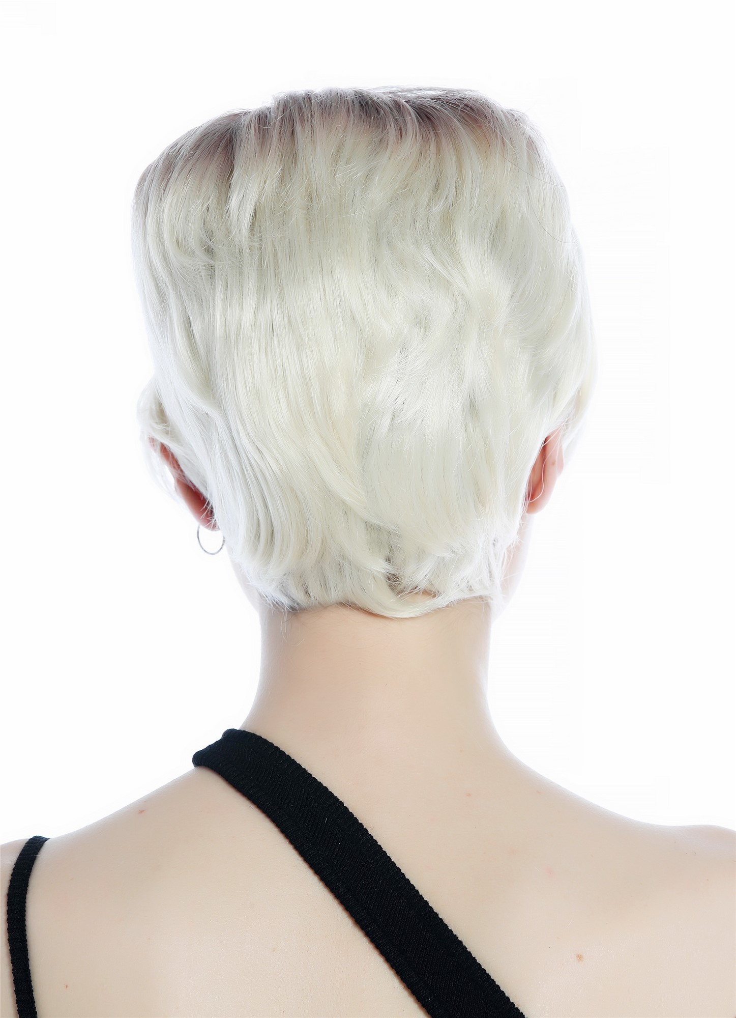 Wig Men Women short straight curled quiff auburn blond platinum mix DW3333, view 6, WIG ME UP: Your Perücken Online Shop Quality Wigs, Unisex, brown-red-violet gradient to platinum blonde, curled, short