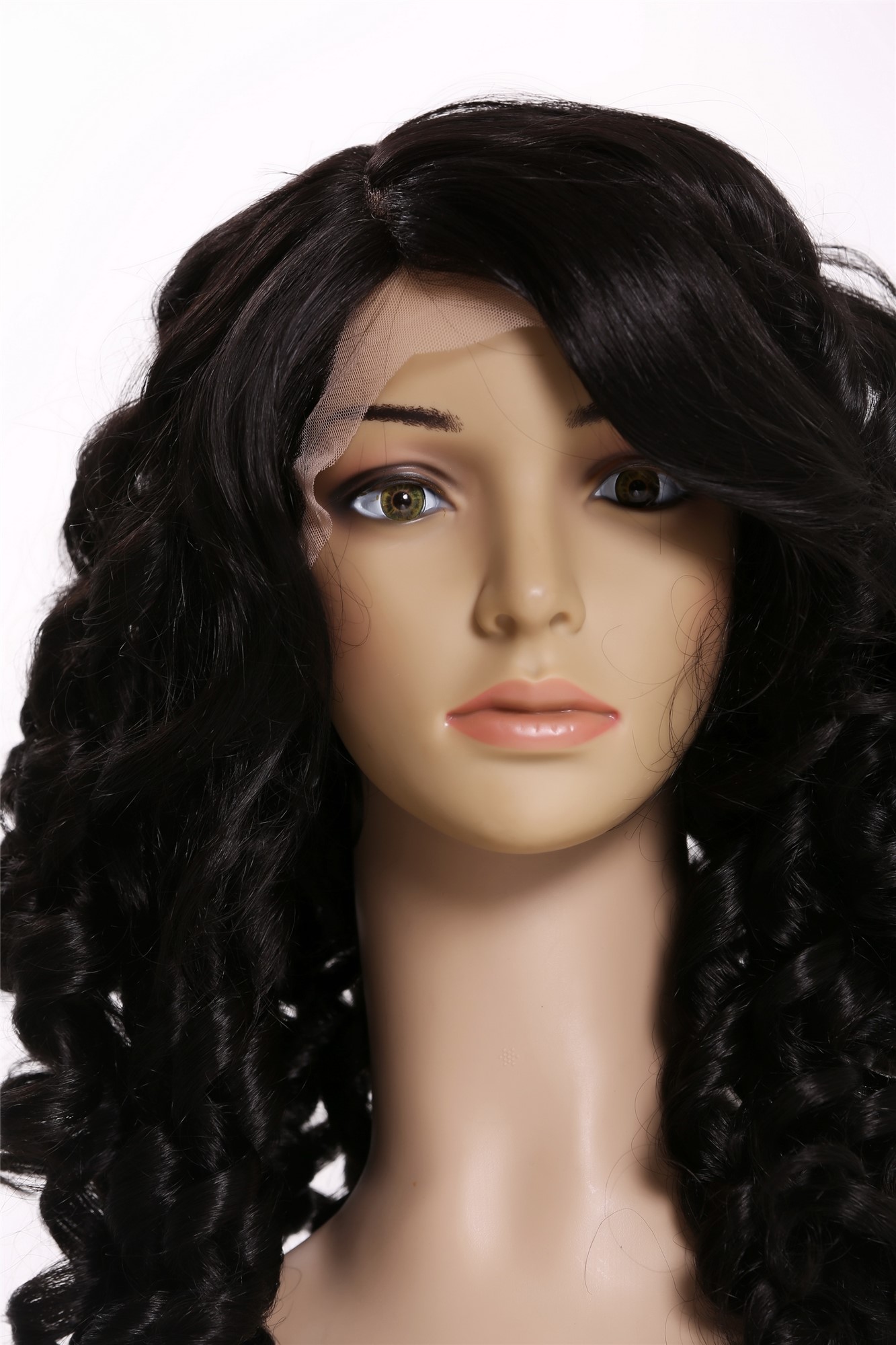 Quality Wigs, Ladies, black-brown, curled, long