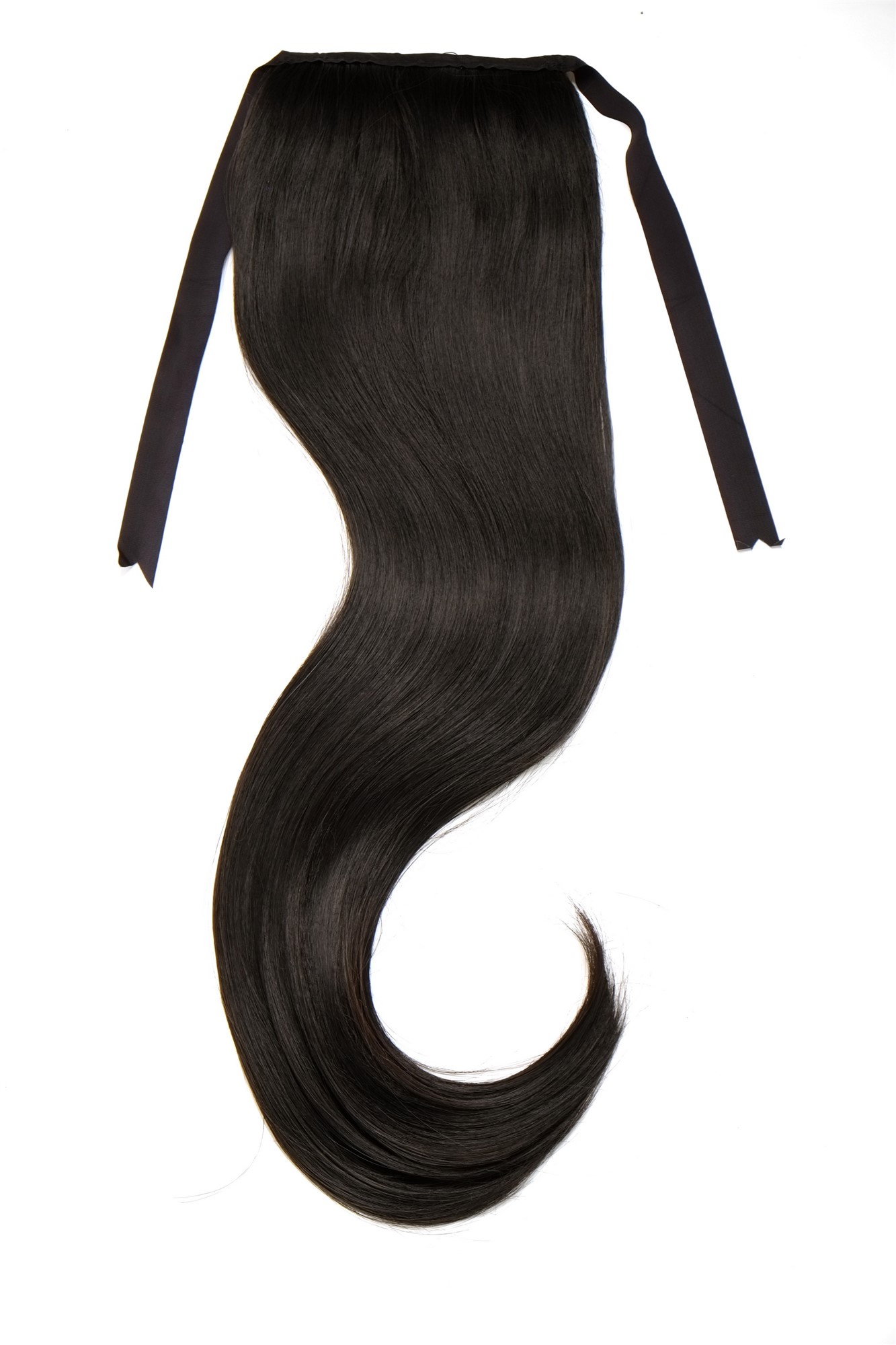 Hairpiece PONYTAIL (comb & ribbon wrap-around system) extension full volume long straight darkbrown, view 4, WIG ME UP: Your Perücken Online Shop Ponytails, dark brown, straight, long