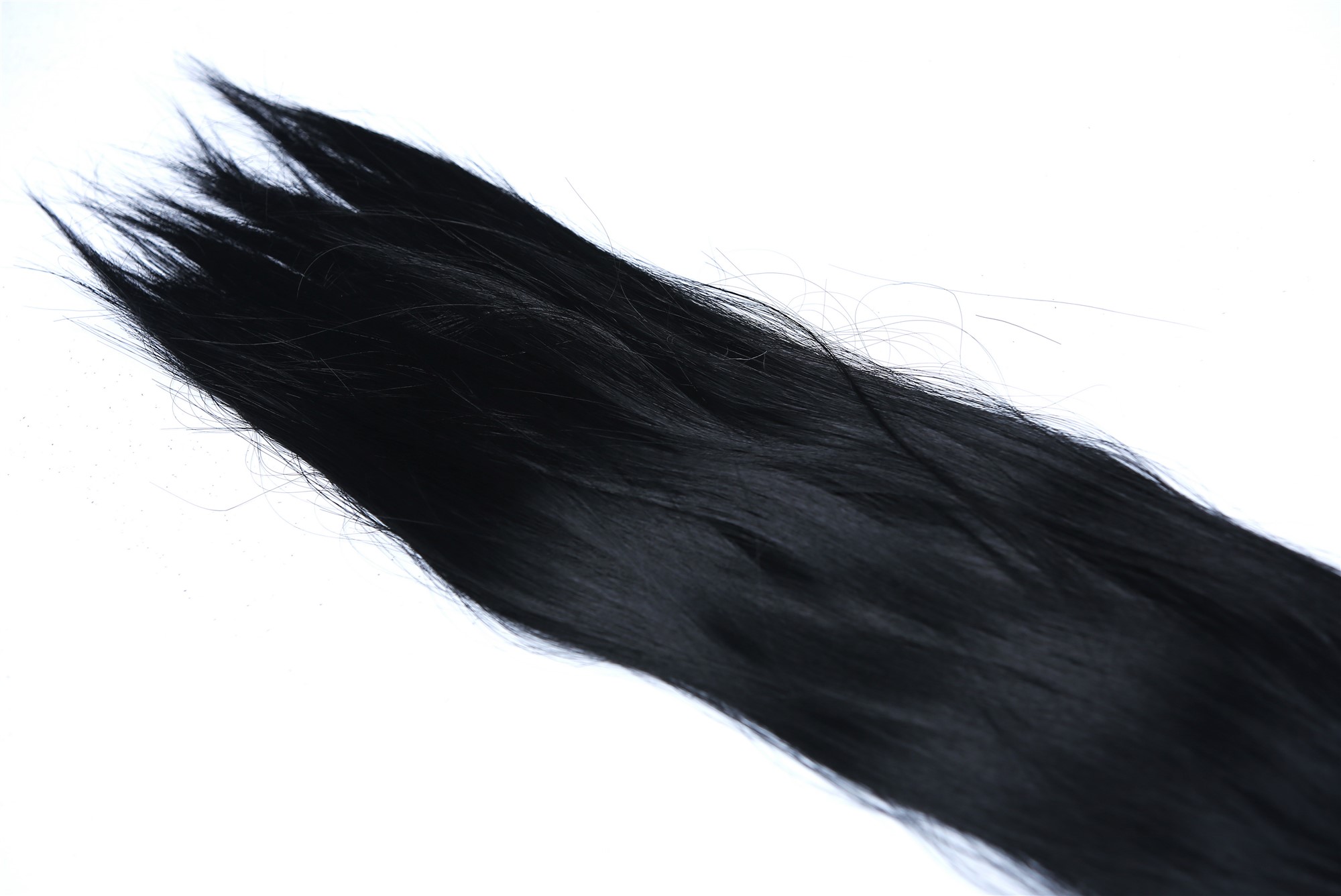 Weft tress synthetic hair sleek for wig extension making deep black  VK-WEFT, view 2, WIG ME UP: Your Perücken Online Shop Wefts, Black, straight, very long