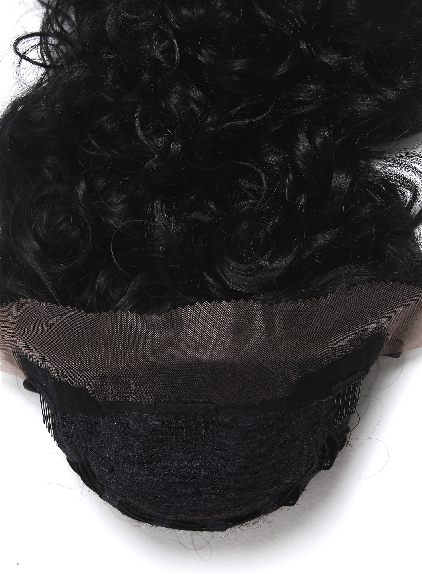 hochwertige Qualitätsperücken, Perücke Lace-Front lang voluminös lockig Locken Schwarz TYM-1409-LF-1, Ansicht 7, WIG ME UP: Ihr Perücken Online Shop lockige Tressen-Perücke mit Front-Lace Schwarz lange Haare für Damen