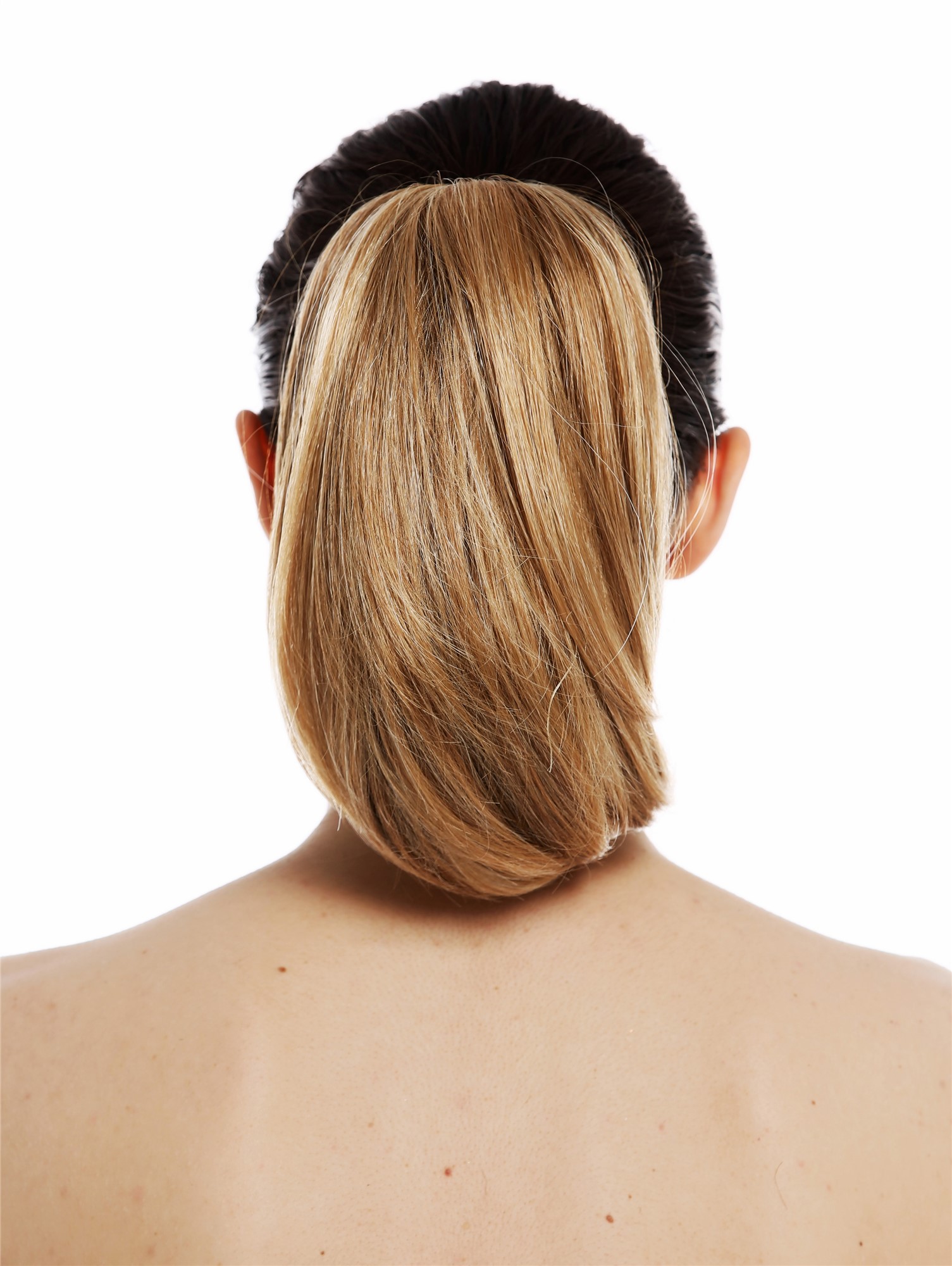 Hairpiece ponytail short voluminous but sleek medium gold blonde mix T6545-s, view 2, WIG ME UP: Your Perücken Online Shop Ponytails, blond mix, straight, short