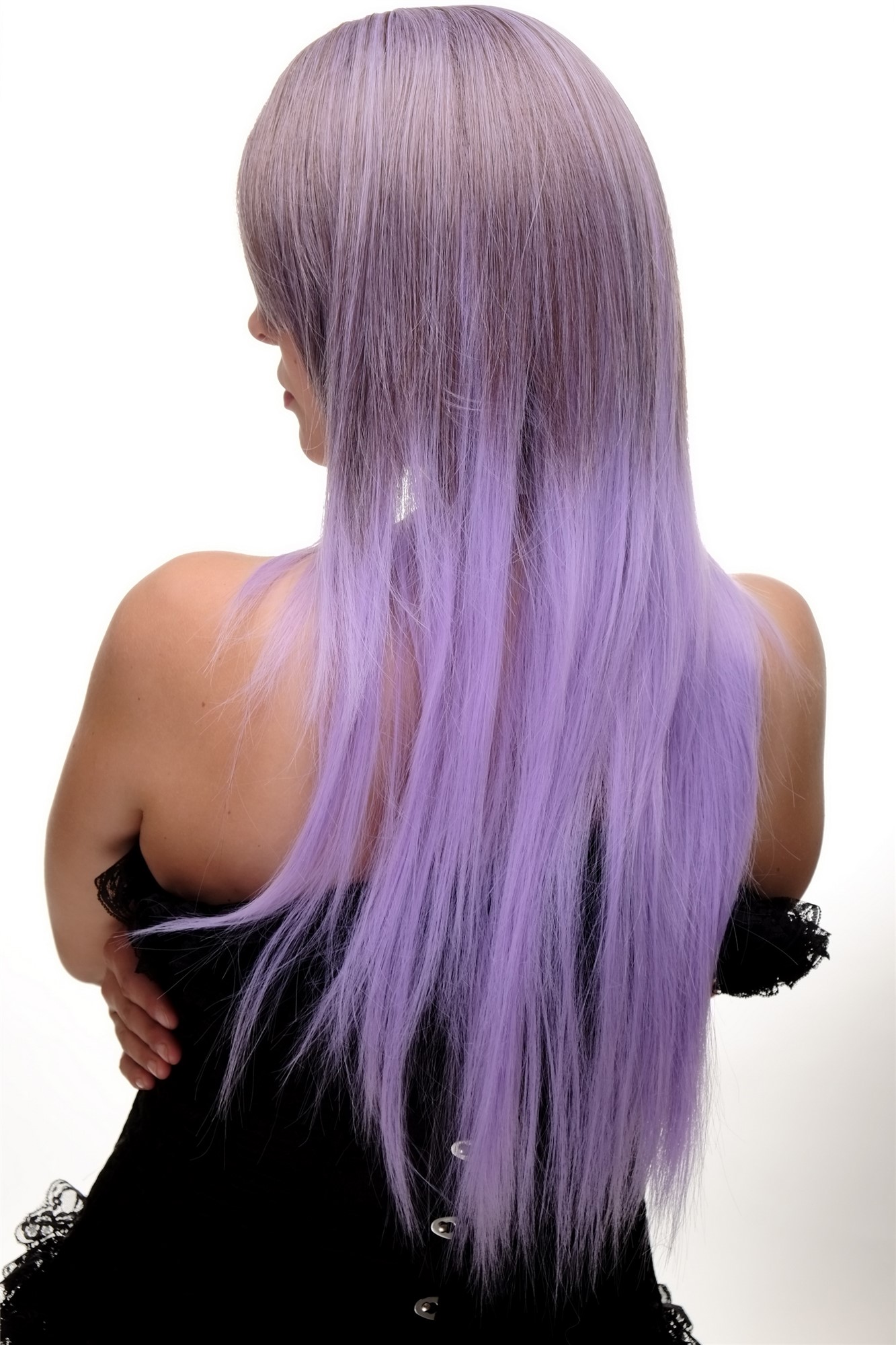 Weird & Wicked Lady  Wig Cosplay purple brown mix straight long fringe bangs 27", view 6, WIG ME UP: Your Perücken Online Shop Quality Wigs, Ladies, brown-purple, straight, long