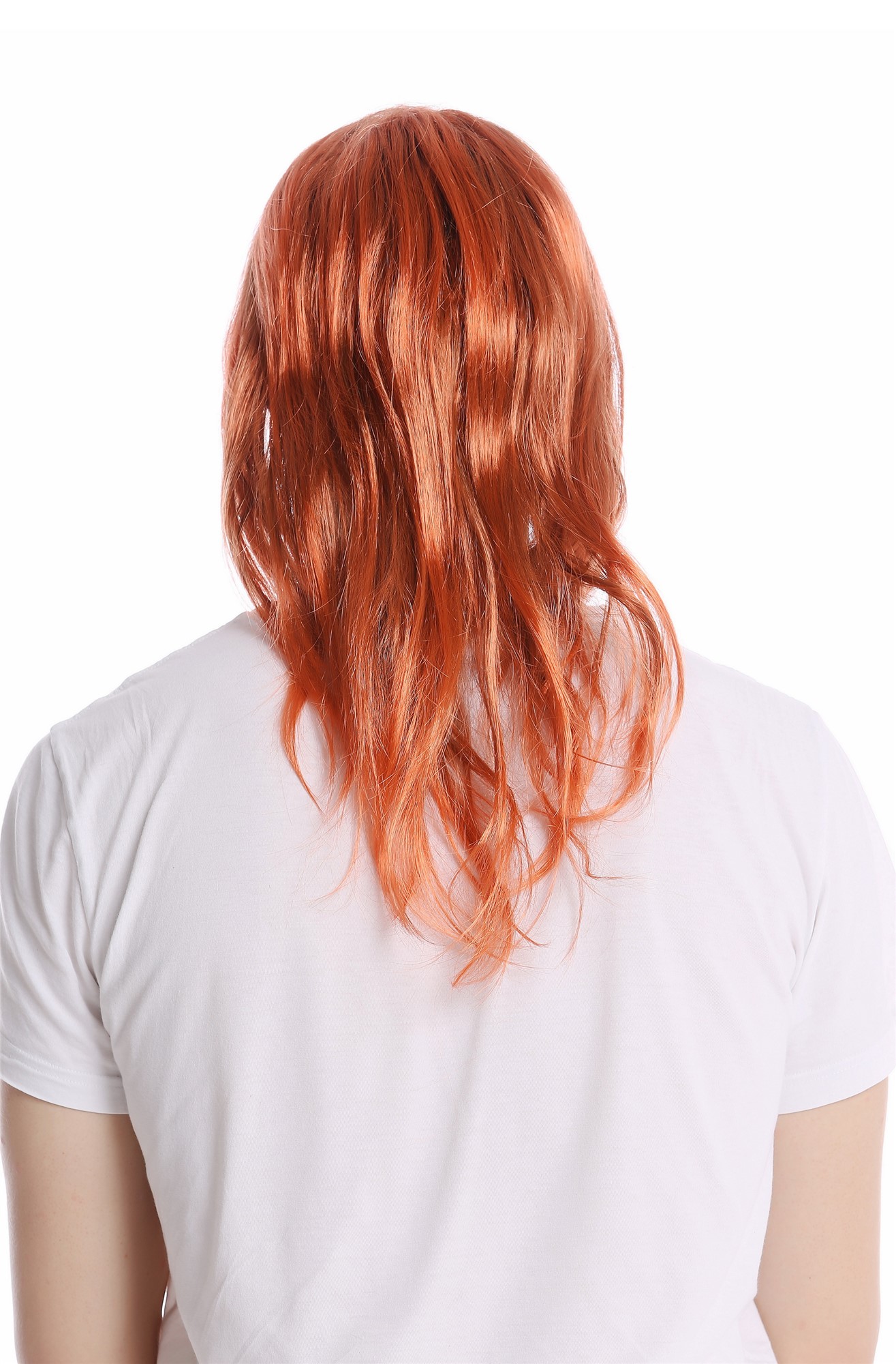 günstige Party Perücke, Perücke schulterlang glatt goldener Orange-Rot-Braun-Mix 90997-ZA24ATZA6, Ansicht 3, WIG ME UP: Ihr Perücken Online Shop glatte Party Perücke Rot,Braun lange Haare Unisex