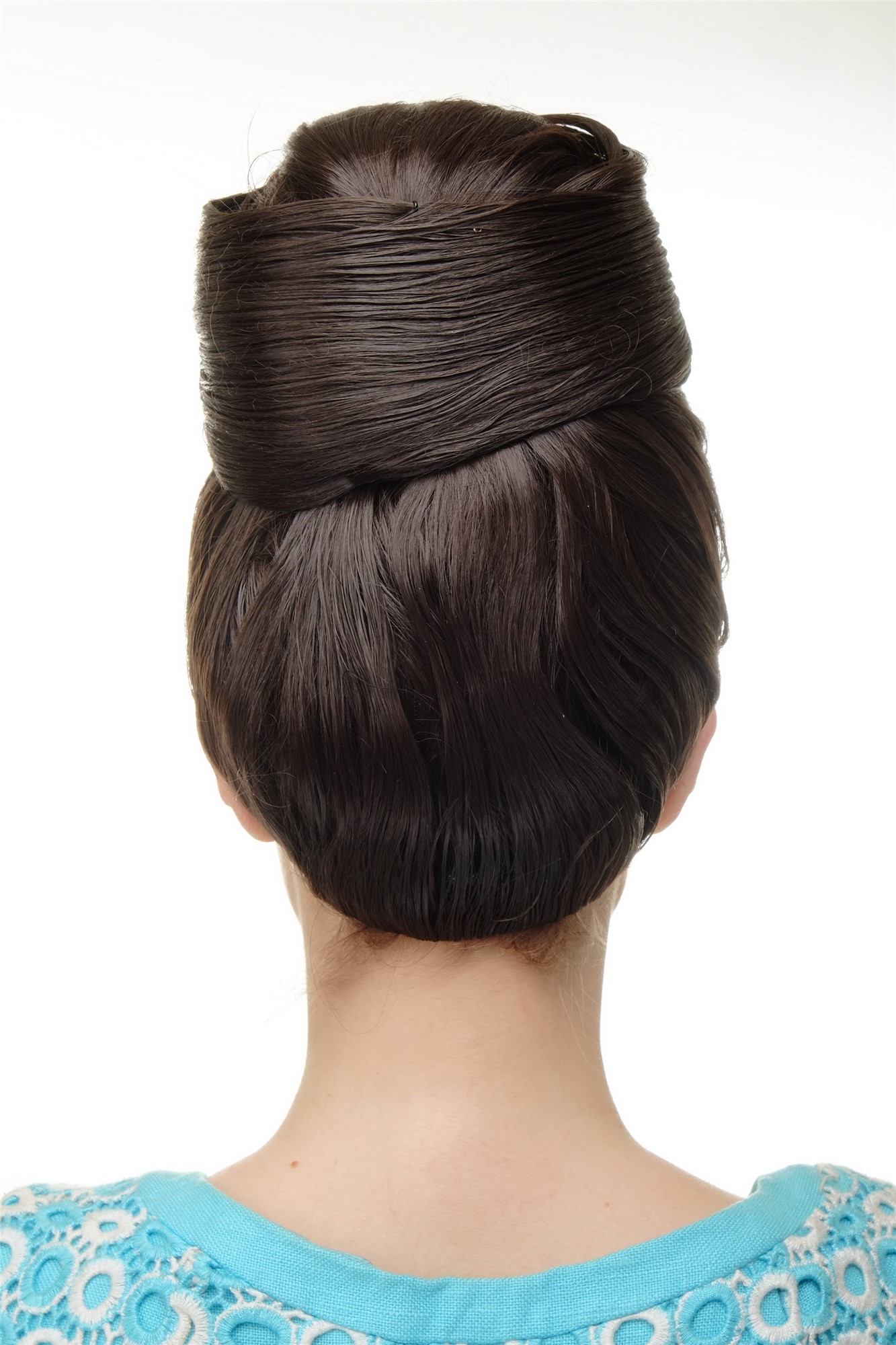 Lady  Wig Cosplay turban style towering beehive 50s 60s hairbun bun Diva chocolate brown, view 4, WIG ME UP: Your Perücken Online Shop Quality Wigs, Ladies, medium brown, straight, short