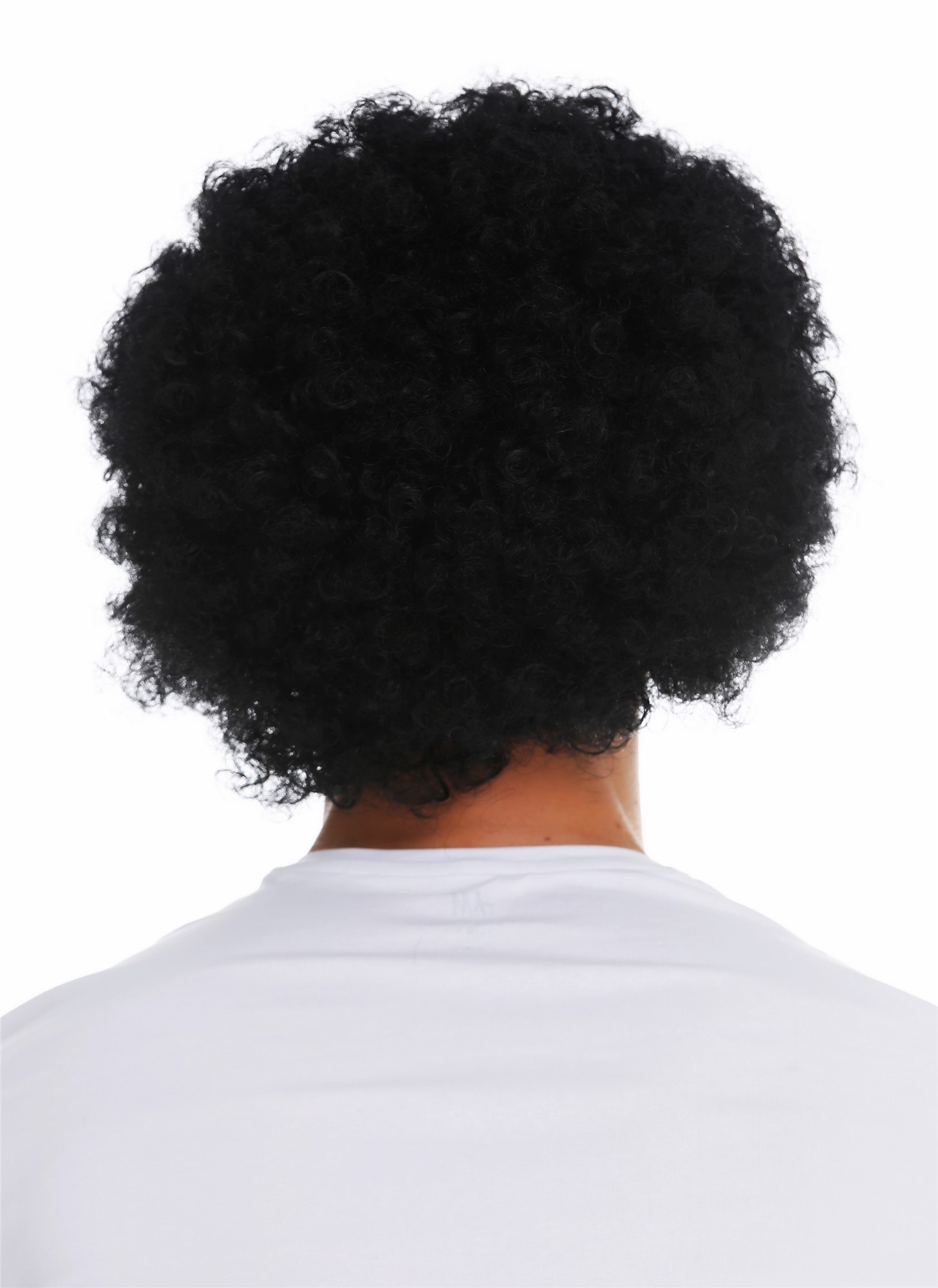 Wig & beard set men carnival frizzy curls voluminous afro 70's hippie 2018553, view 6, WIG ME UP: Your Perücken Online Shop Party Wig, Men, pitch black, curled, short