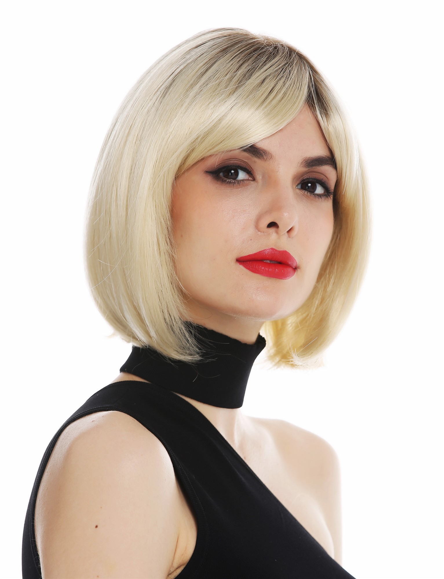 Quality Wigs, Ladies, blonde-brown mix, straight, short