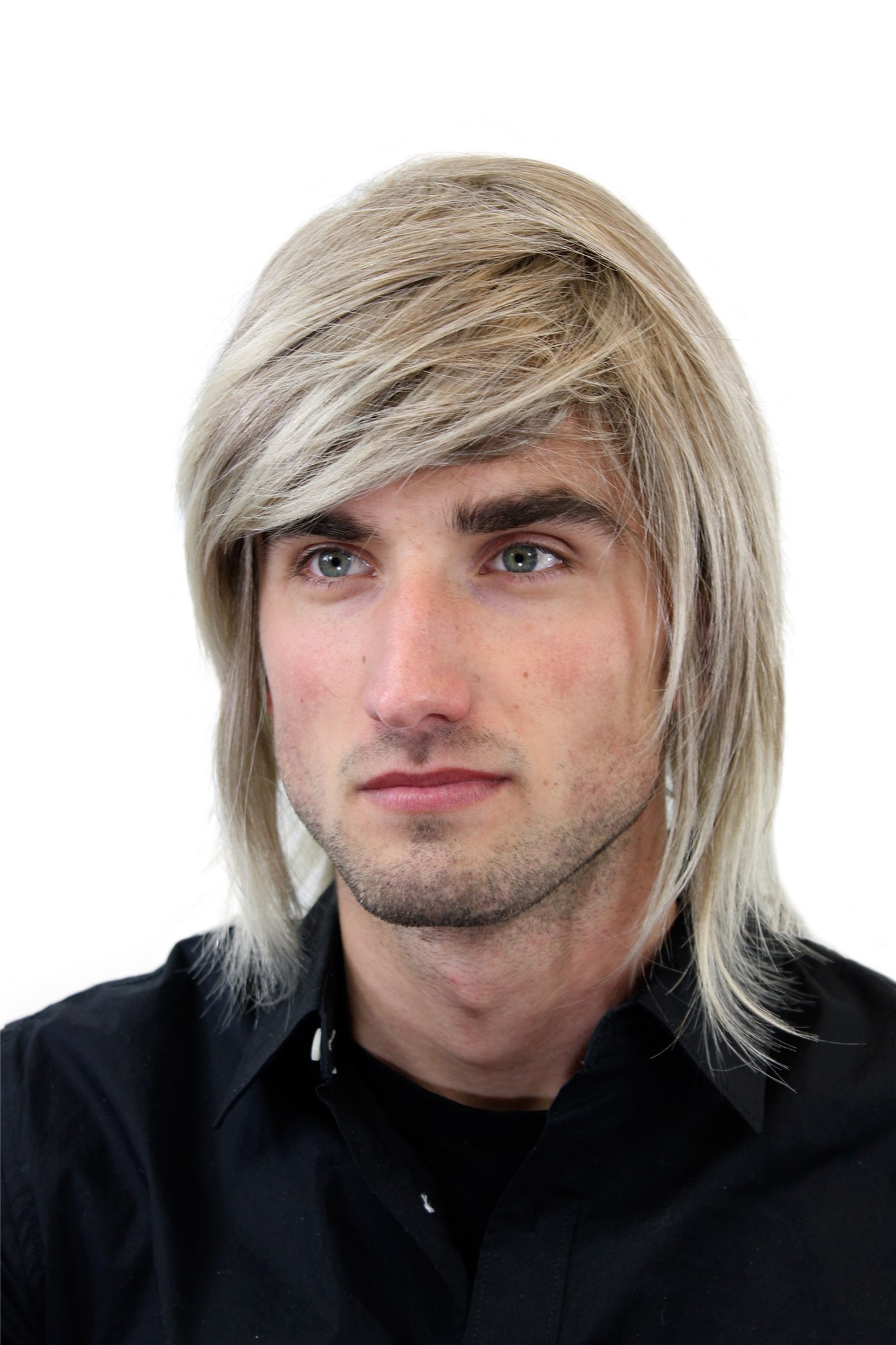 Men's WIG (for Men or Unisex) HIGH  synthetic long PLAYBOY Beach Blond Surfer youthful, front view, WIG ME UP: Your Perücken Online Shop Quality Wigs, Men, Blonde, straight, shoulder-length