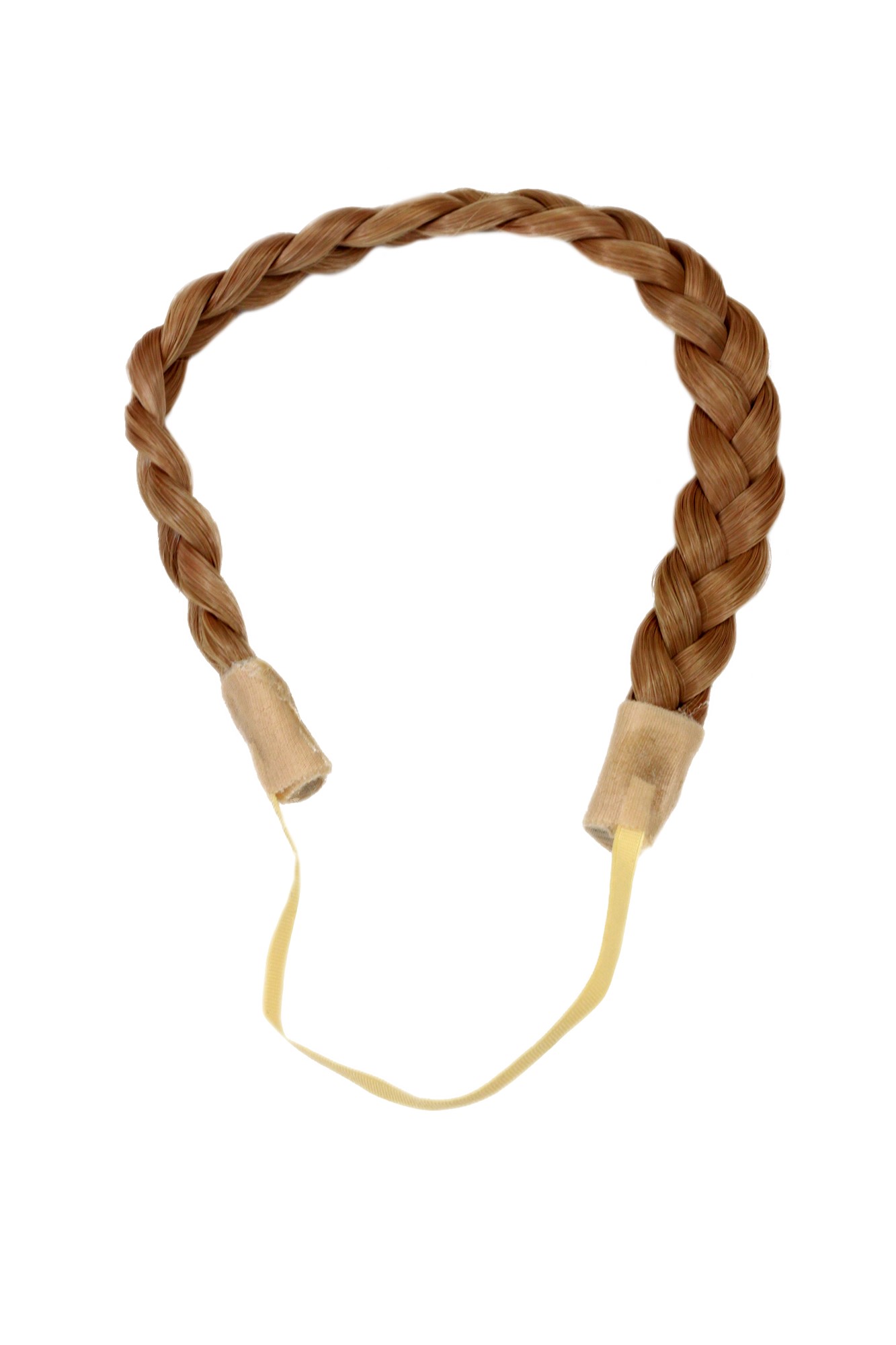 Haarteil Haarreif Haarband geflochten Dunkelblond Blond YZF-3080-18, Vorderansicht, WIG ME UP: Ihr Perücken Online Shop Haarreifen geflochten Blond 35 cm
