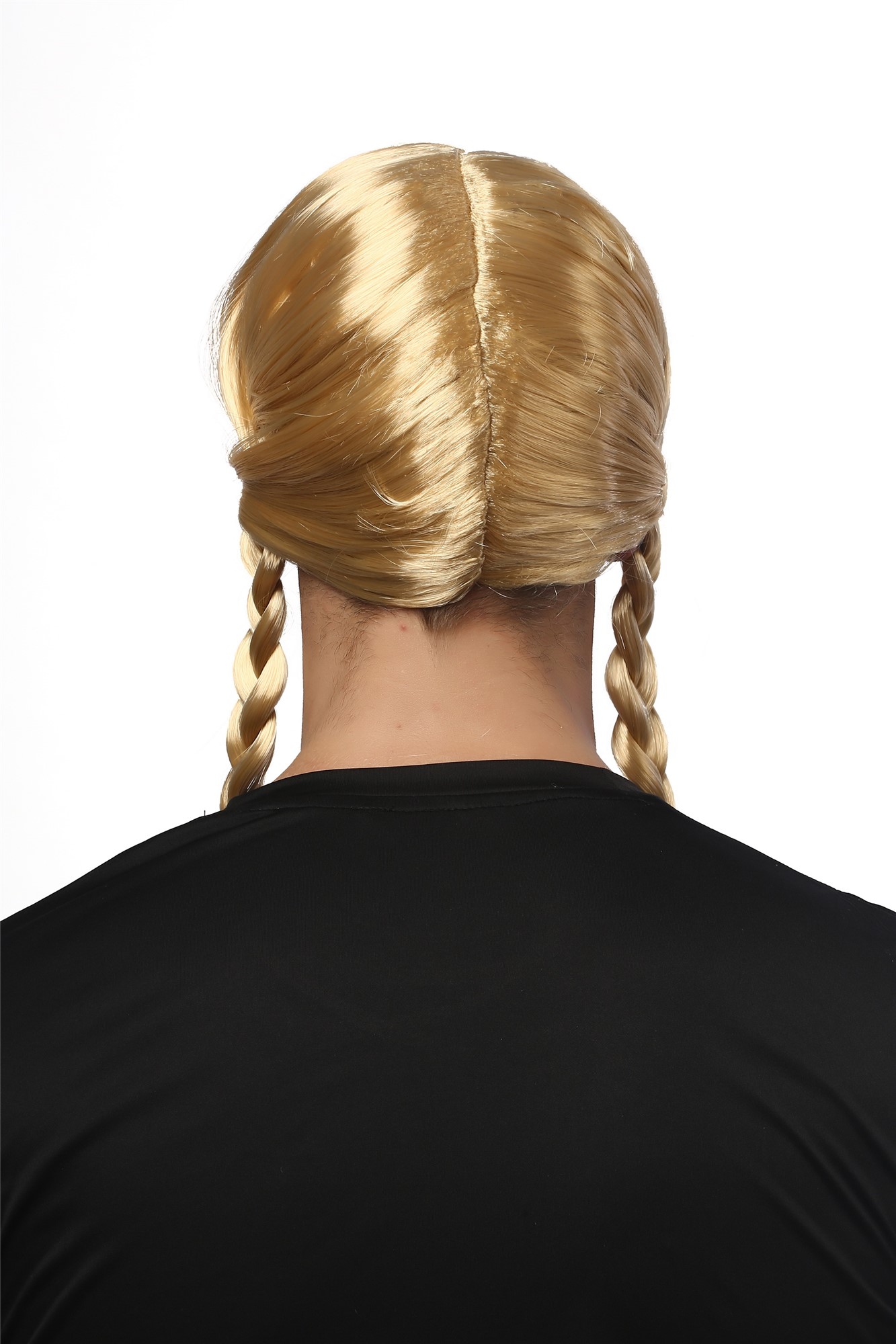 Man Gents Party Wig & Mustache Set Halloween Fancy Dress blond long braids braided Gaul Viking Celt, view 4, WIG ME UP: Your Perücken Online Shop Party Wig, Men, Blonde, Braided, shoulder-length