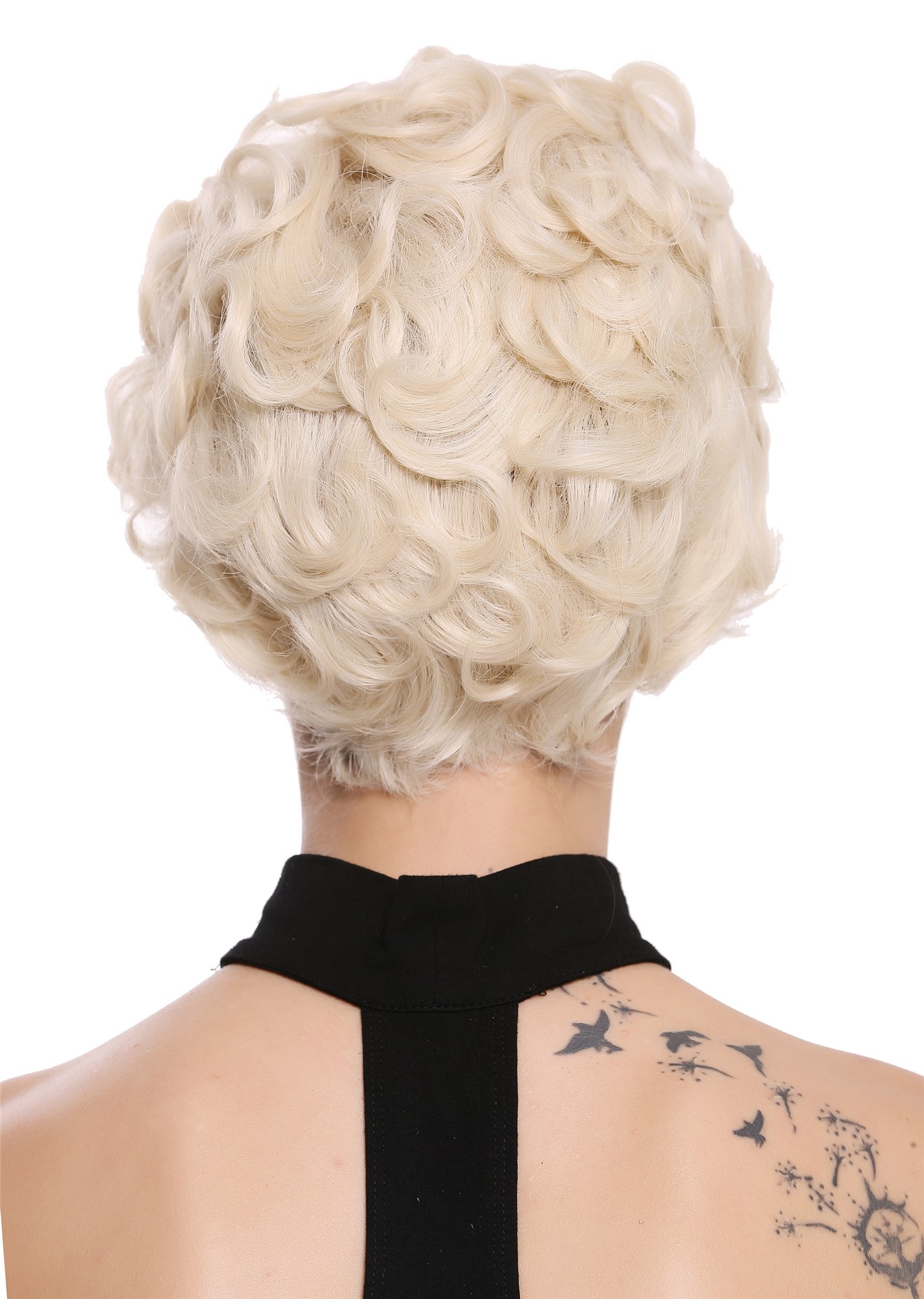 hochwertige Qualitätsperücken, Perücke kurz Locken gelockt Hellblond DW-2740-926, Ansicht 4, WIG ME UP: Ihr Perücken Online Shop lockige Tressen-Perücke Hellblond kurze Haare für Damen