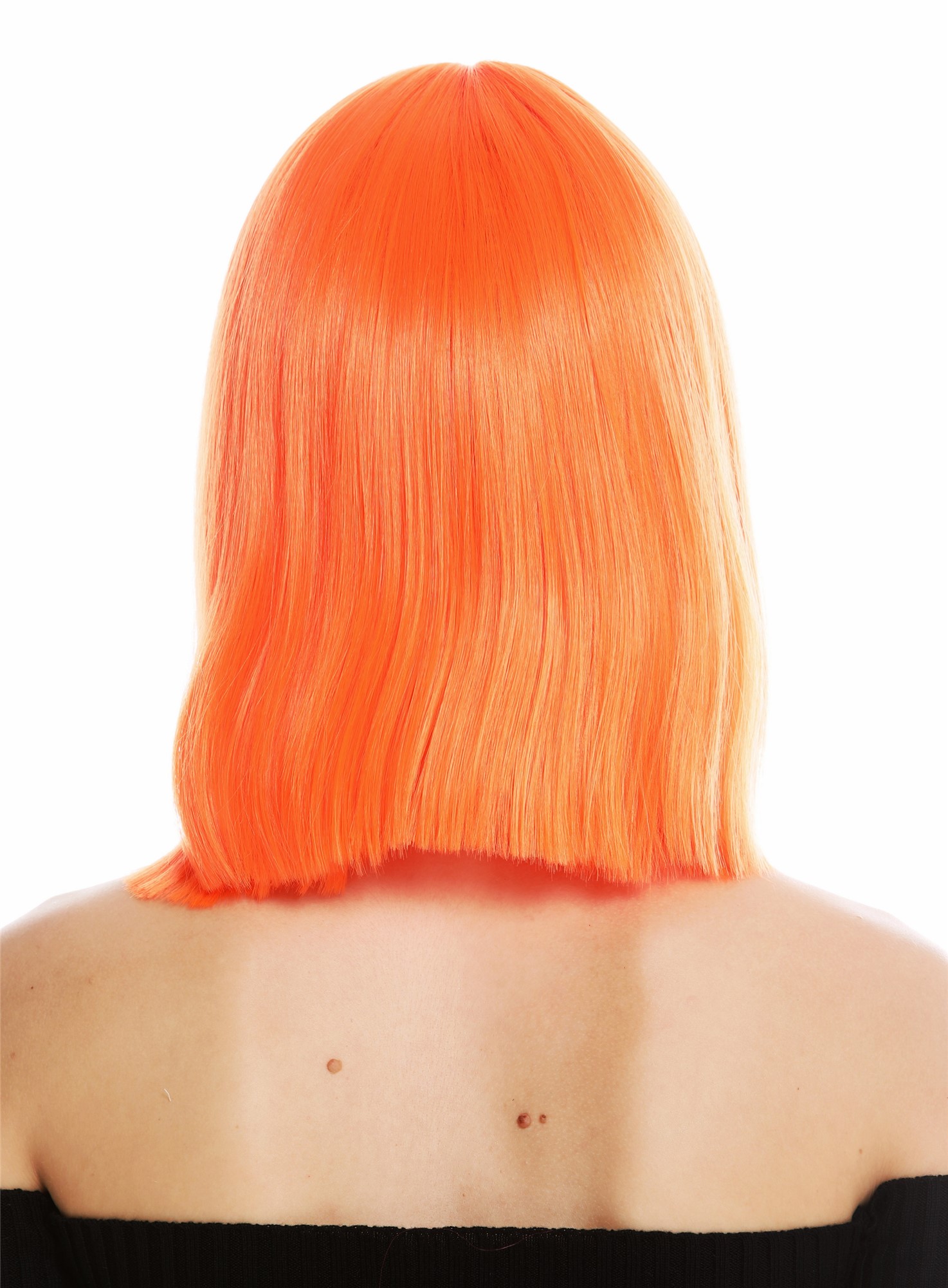 Women's wig short shoulder length long bob sleek Cleopatra fringe orange VK-10, view 4, WIG ME UP: Your Perücken Online Shop Quality Wigs, Ladies, Orange, straight, shoulder-length