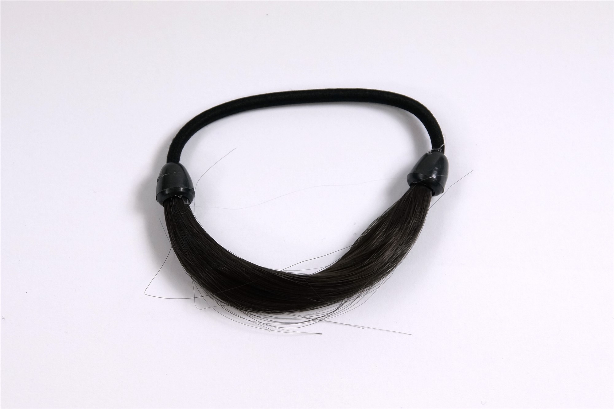 Scrunchie, dark brown, straight, short