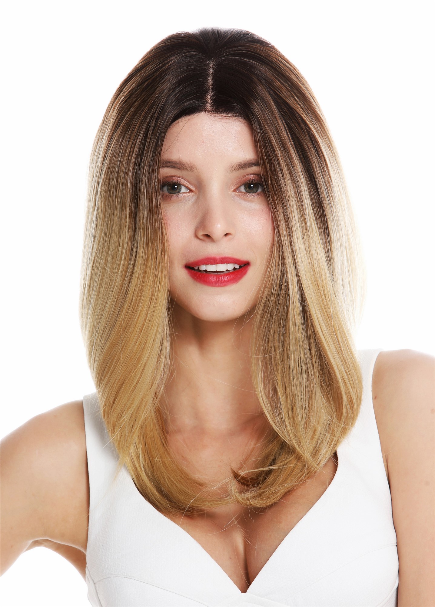 Quality Wigs, Ladies, brown-blonde mix, straight, long