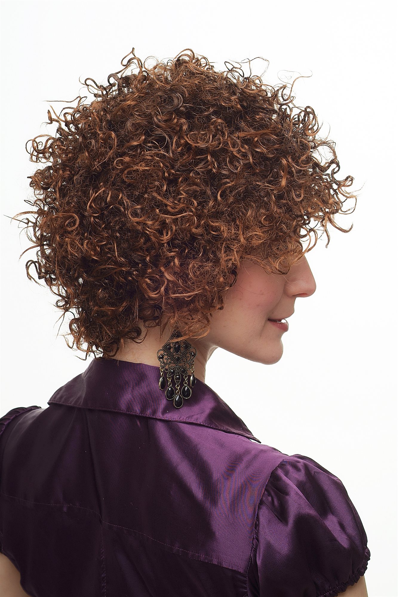 hochwertige Qualitätsperücken, Braune Damen Perücke mit krassen Locken Medusa Kraushaar Look 138L2-2T30, Ansicht 3, WIG ME UP: Ihr Perücken Online Shop lockige Tressen-Perücke Braun kurze Haare für Damen