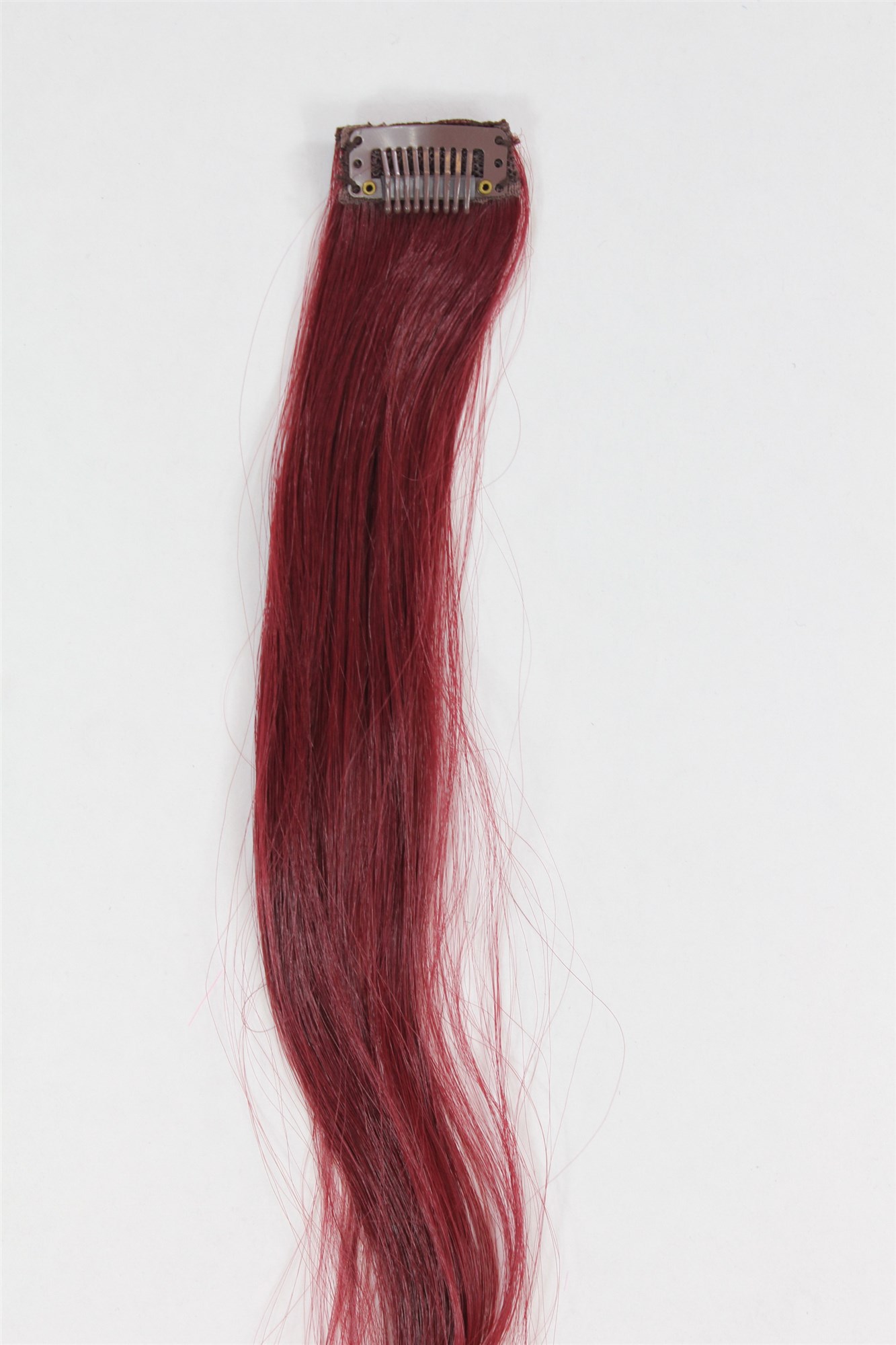1 Clip Extension Strähne wellig 65 cm Dunkelrot YZF-P1C25-T2315, Ansicht 3, WIG ME UP: Ihr Perücken Online Shop wellige Extensions Dunkelrot 63 cm lang