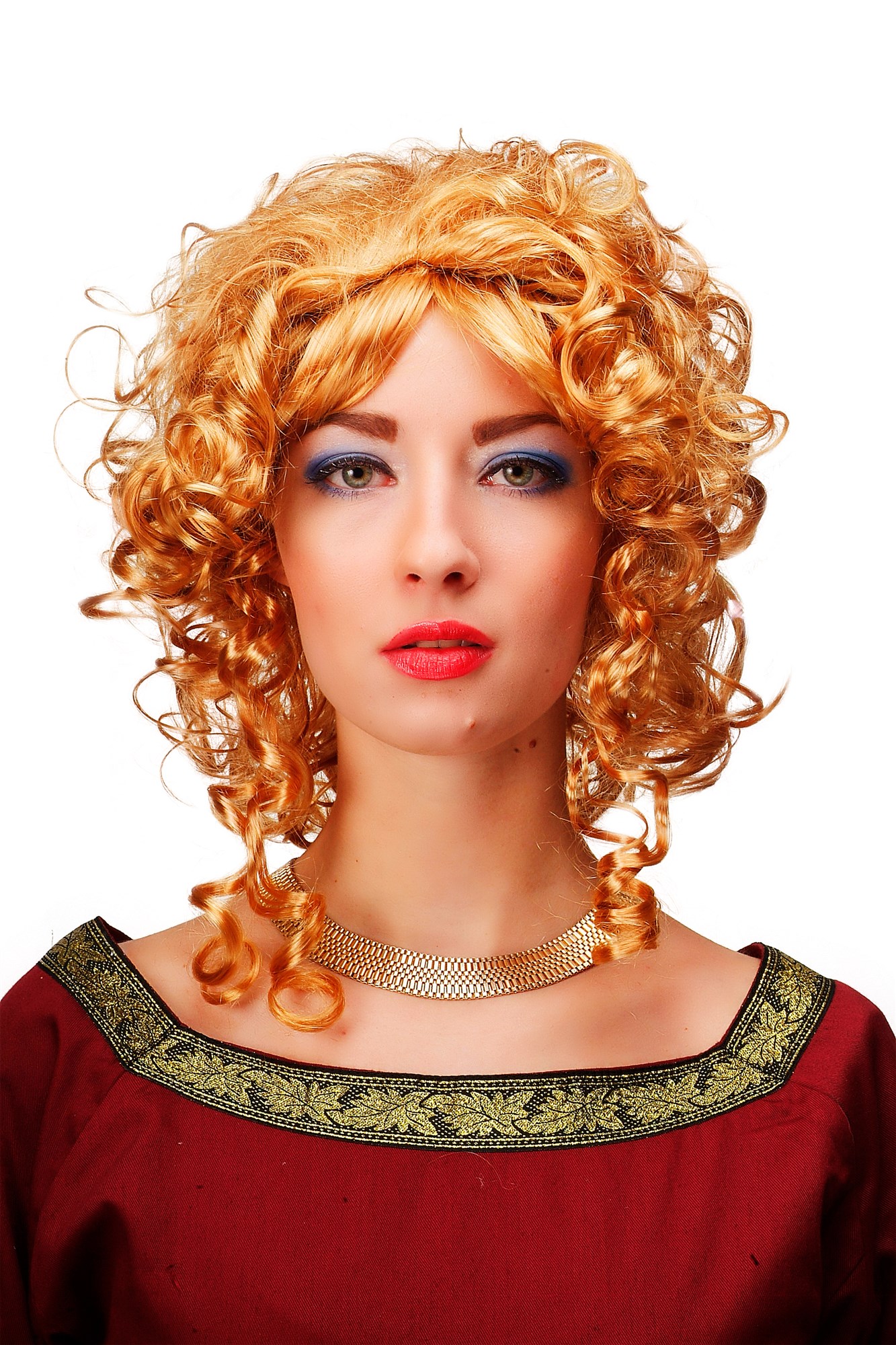 Party/Fancy Dress Lady WIG colonial BAROQUE princess spiral curls coils blond Anime Gothic Lolita, front view, WIG ME UP: Your Perücken Online Shop Party Wig, Ladies, Blonde, curled, shoulder-length