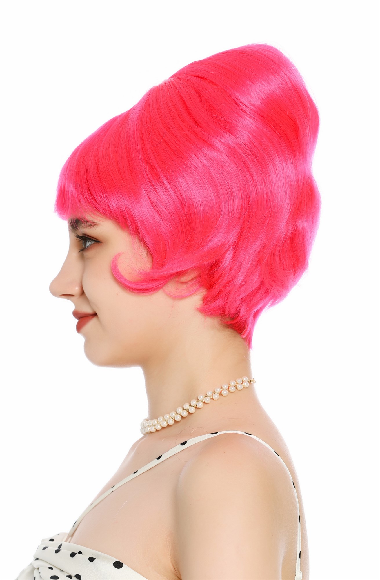 Perücke Damen Retro Vintage 50er 60er Beehive hochtoupiert Pink Rosa DW3436-TF2315