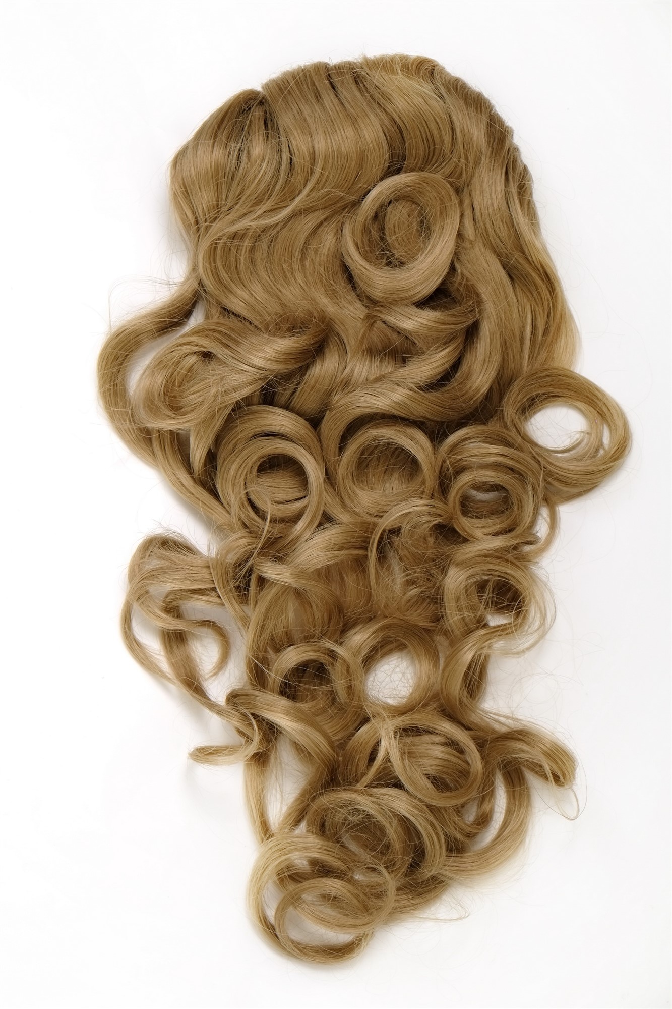 Ponytail combs & elastic string curly voluminous very long light ash blond WK03, view 3, WIG ME UP: Your Perücken Online Shop Ponytails, light ash blonde, curled, long