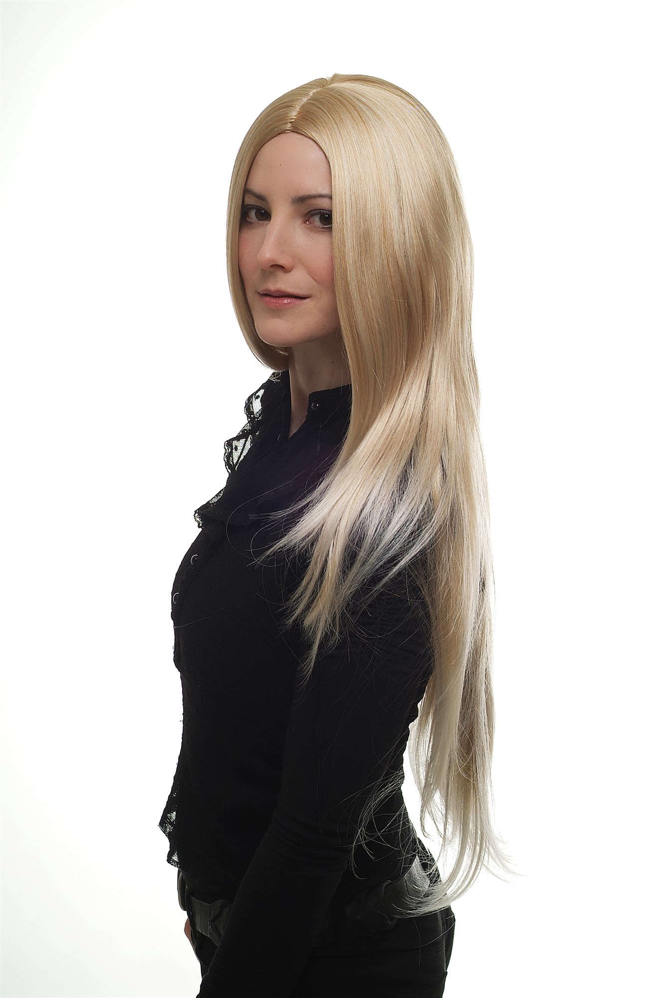 Lady wig women very long straight middle-parting blonde 70's Look 3217, view 2, WIG ME UP: Your Perücken Online Shop Quality Wigs, Ladies, Blonde, straight, very long