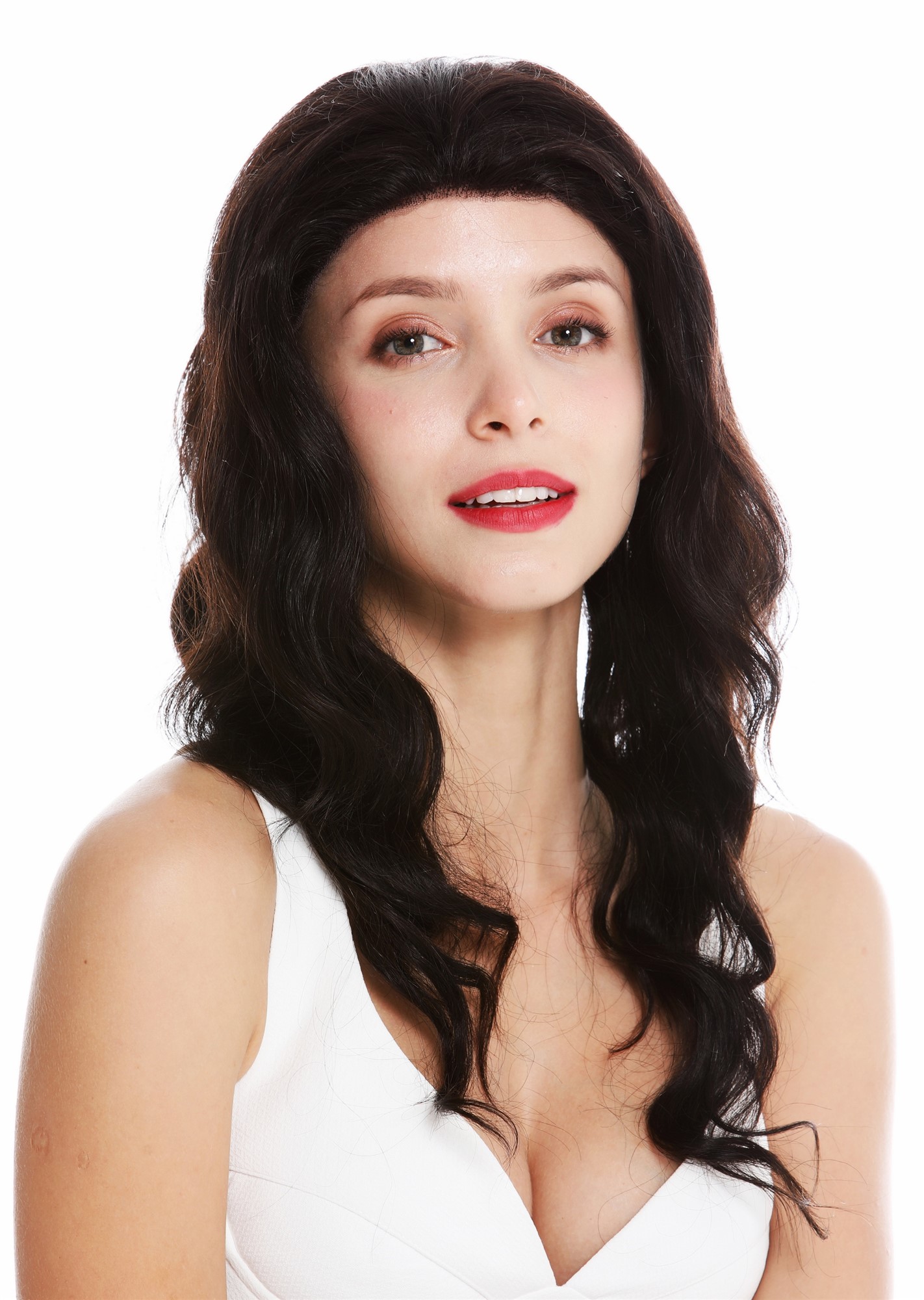 Lady wig real human hair uncoloured lace front long brown wavy RGH-5382N-HH-LF, view 3, WIG ME UP: Your Perücken Online Shop Quality Wigs, Ladies, Brown, wavy, long, Real Human Hair