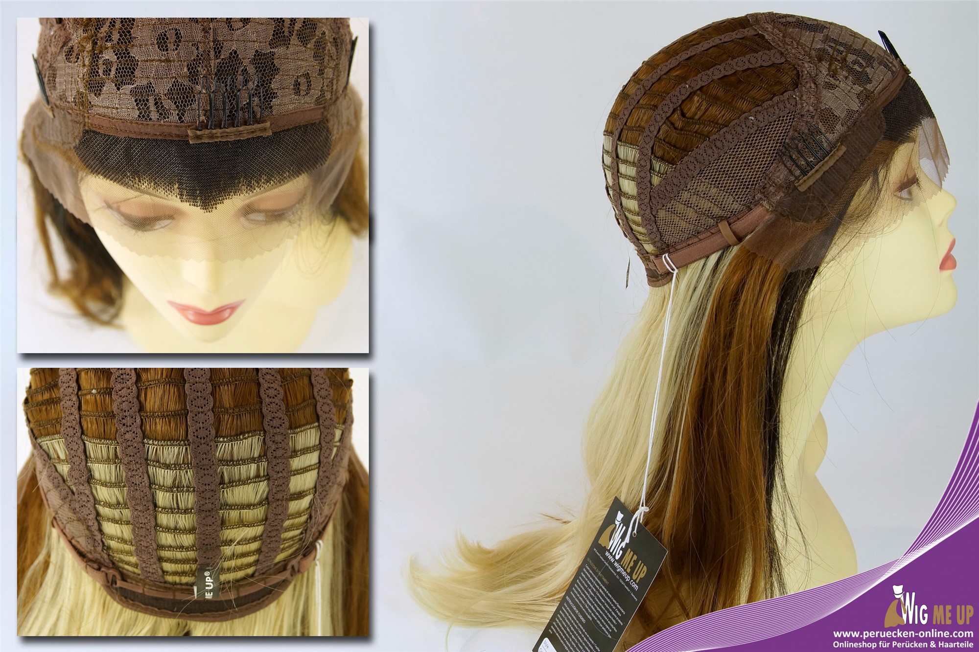 Lady wig lace front long layered undercolours golden brown blonde TYM-343-LF, view 9, WIG ME UP: Your Perücken Online Shop Quality Wigs, Ladies, brown-blonde mix, straight, long