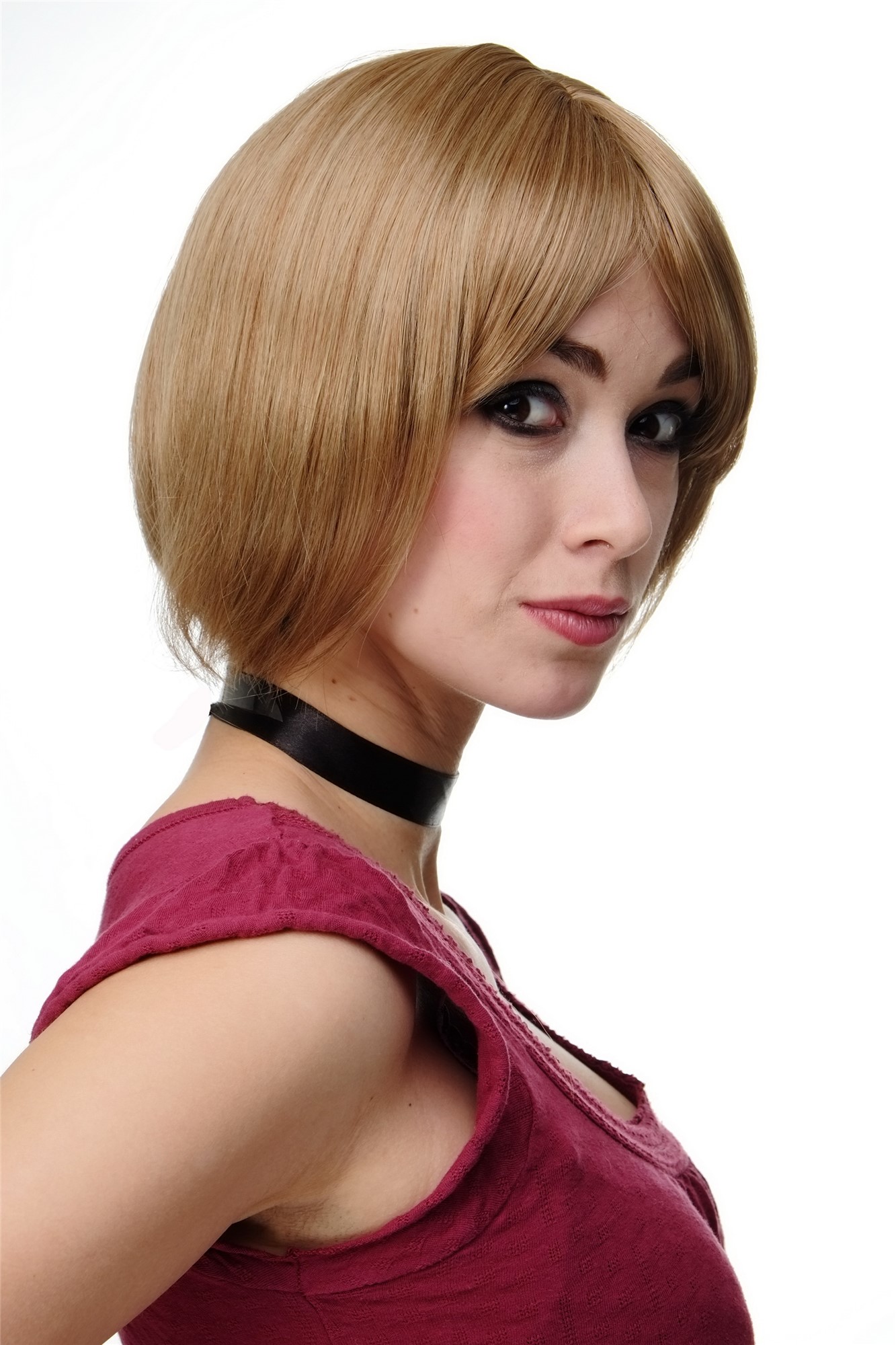 WIG ME UP ® 703-19 Lady  Wig short Page Bob fringe bangs dark ashblond ashen blond, view 3, WIG ME UP: Your Perücken Online Shop Quality Wigs, Ladies, golden ash blonde, straight, short