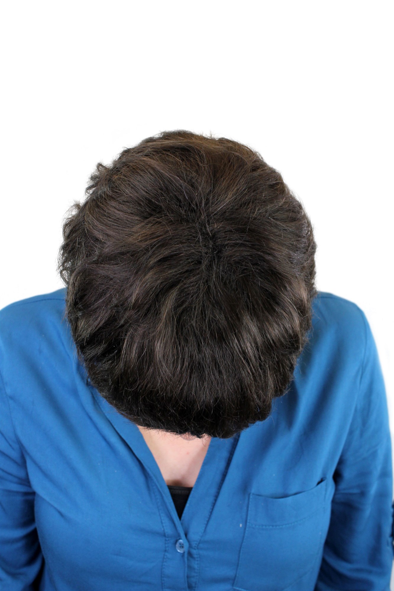 hochwertige Qualitätsperücken, Echthaarperücke Damen Kess Kurz Braun 105HH-4, Ansicht 7, WIG ME UP: Ihr Perücken Online Shop wellige Tressen-Perücke 100% Echthaar Braun kurze Haare für Damen