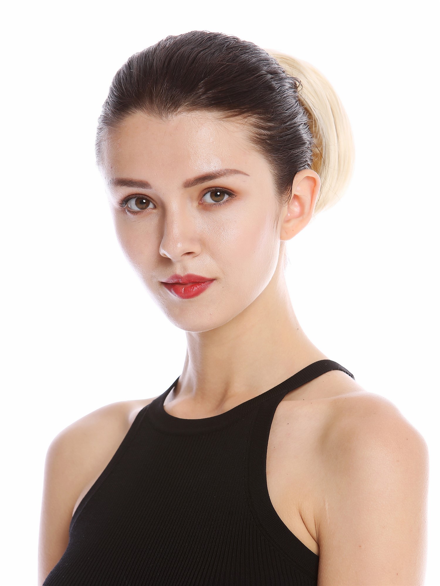 Ponytail Hairpiece short straight voluminous like hair bun platinum blond 909AB, view 5, WIG ME UP: Your Perücken Online Shop Ponytails, platinum blonde, curled, short