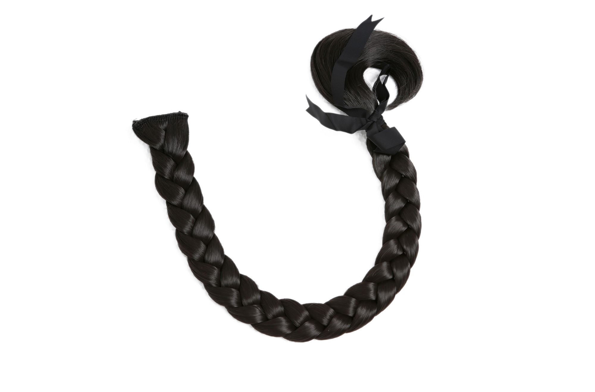 Braided Plait Hairpiece plaited Clip-in Hair Extension long dark ash brown SA101, view 4, WIG ME UP: Your Perücken Online Shop Ponytails, dark brown, Braided, long