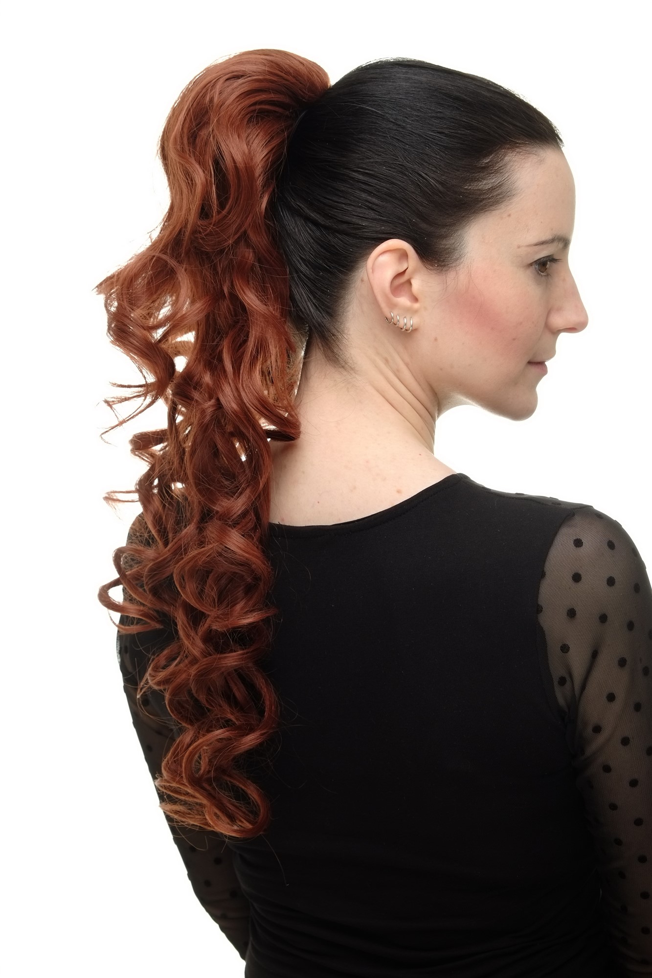 Hairpiece PONYTAIL with combs and elastic draw string curly voluminous very long light red brown, view 5, WIG ME UP: Your Perücken Online Shop Ponytails, reddish brown, curled, long