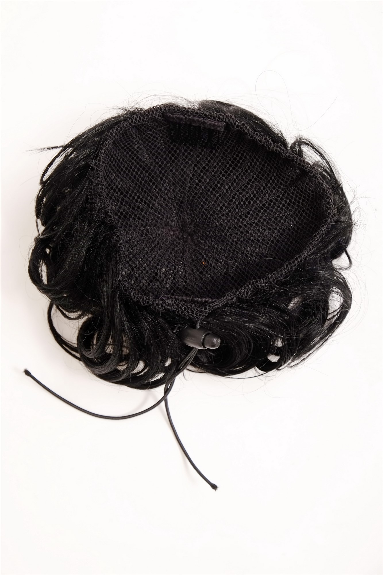 Dutt Haarknoten 60er lockig schwarz Modell: NHA-004A, Ansicht 4, WIG ME UP: Ihr Perücken Online Shop lockiger Dutt Haarteil Schwarz