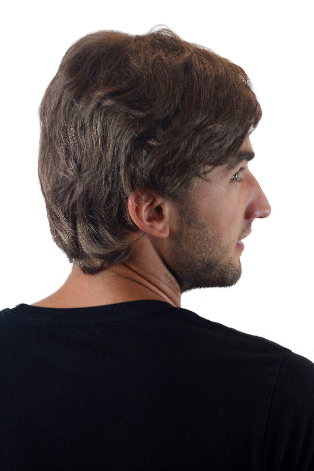 Men's Wig synthetic brown short classic confident parting GFW355A-8, view 8, WIG ME UP: Your Perücken Online Shop Quality Wigs, Men, medium blonde, straight, short