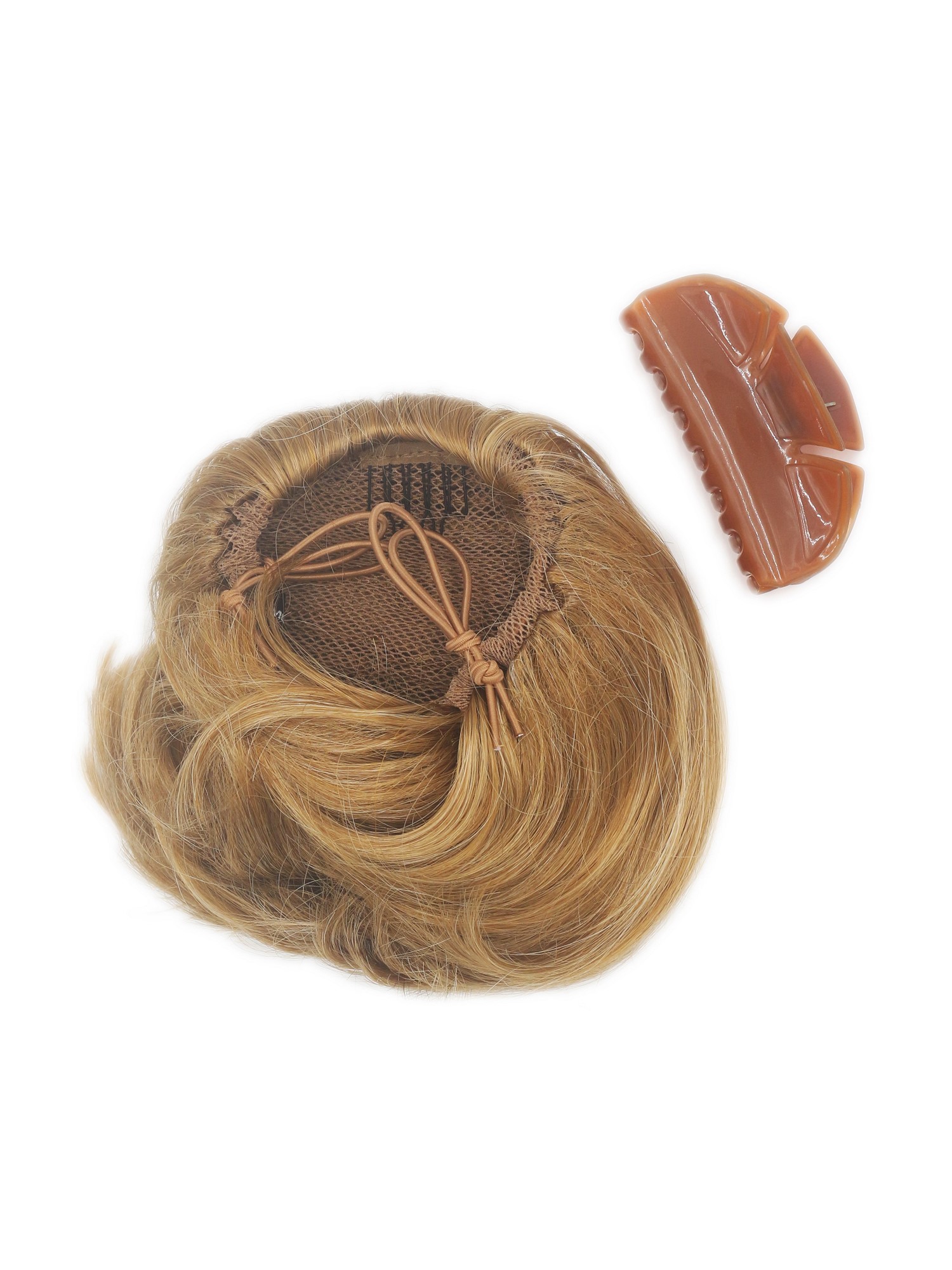 Ponytail Hairpiece short straight voluminous like hair bun copper blond 909AB, view 4, WIG ME UP: Your Perücken Online Shop Ponytails, copper blonde, curled, short