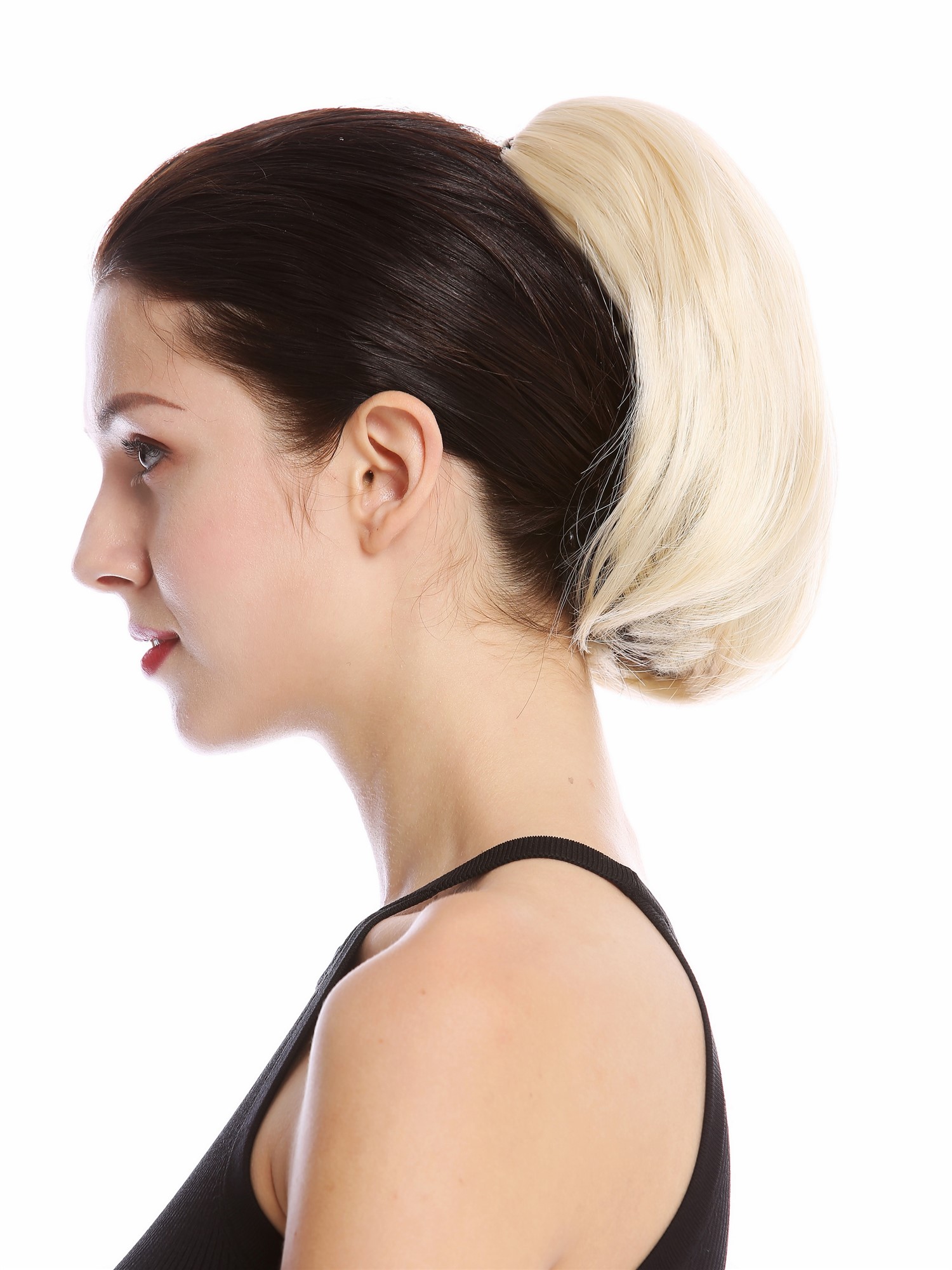Ponytail Hairpiece short straight smooth but voluminous platinum blond 10" 622-V, view 3, WIG ME UP: Your Perücken Online Shop Ponytails, platinum blonde, wavy, short