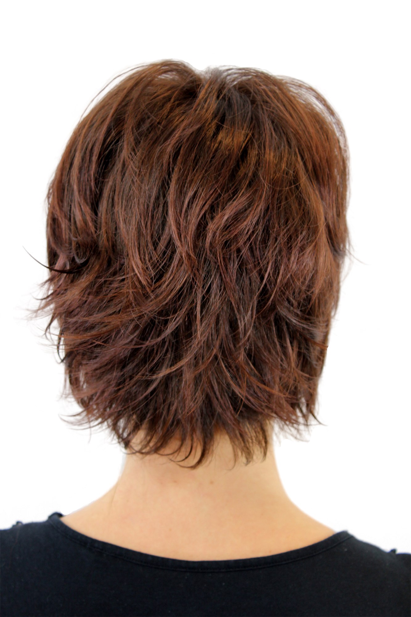 hochwertige Qualitätsperücken, Sexy Kurzhaarperücke Damen Braun-Mix GFW1270-4T33, Ansicht 2, WIG ME UP: Ihr Perücken Online Shop wellige Tressen-Perücke Braun kurze Haare für Damen