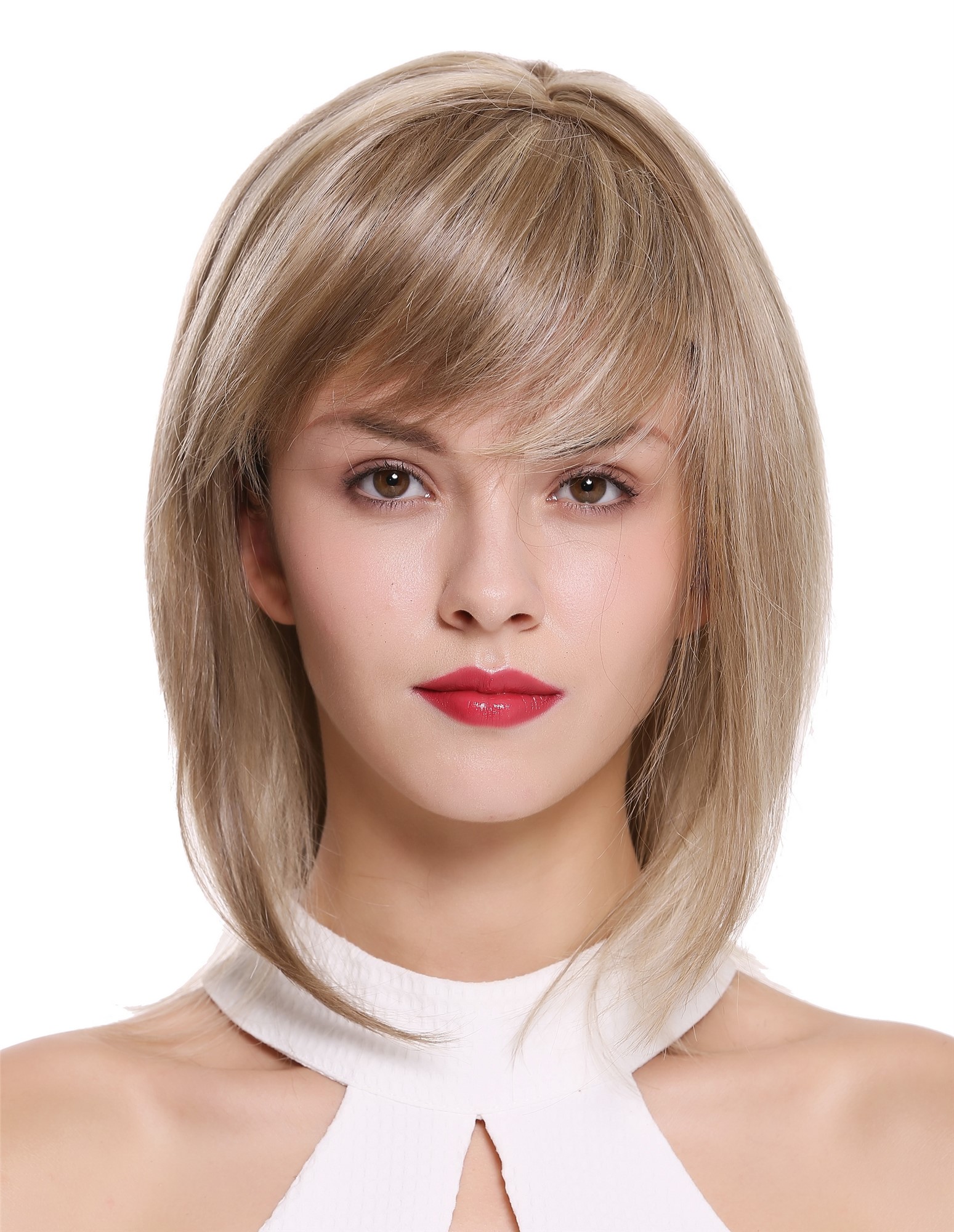 Quality Wigs, Ladies, ash blonde-light blonde mix, straight, shoulder-length