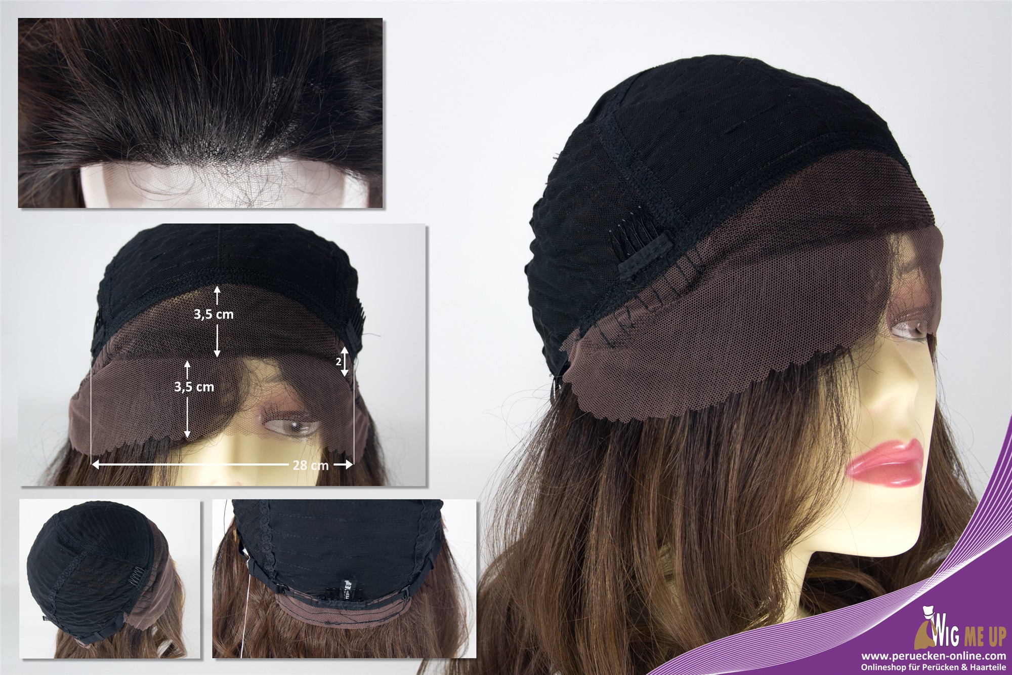 hochwertige Qualitätsperücken, Perücke Lace-Front Lang Gewellt Braun Kupfer Balayage RGF-5547-LF-OP2/430, Ansicht 5, WIG ME UP: Ihr Perücken Online Shop wellige Tressen-Perücke Schwarzbraun-Kuferrot-Mix lange Haare für Damen
