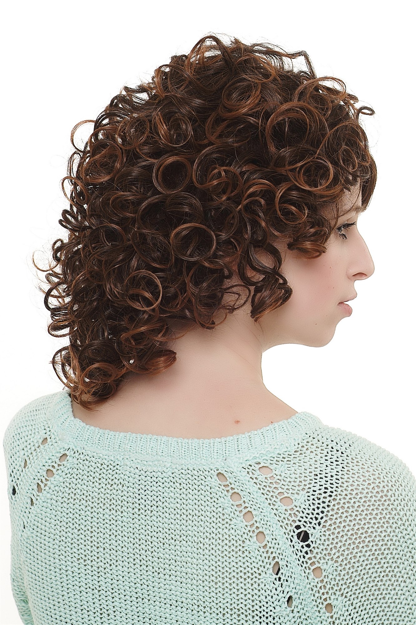 Lady wig curled extravagant neo-classic curls chestnut brown medium length 2301, view 3, WIG ME UP: Your Perücken Online Shop Quality Wigs, Ladies, Brown, curled, shoulder-length