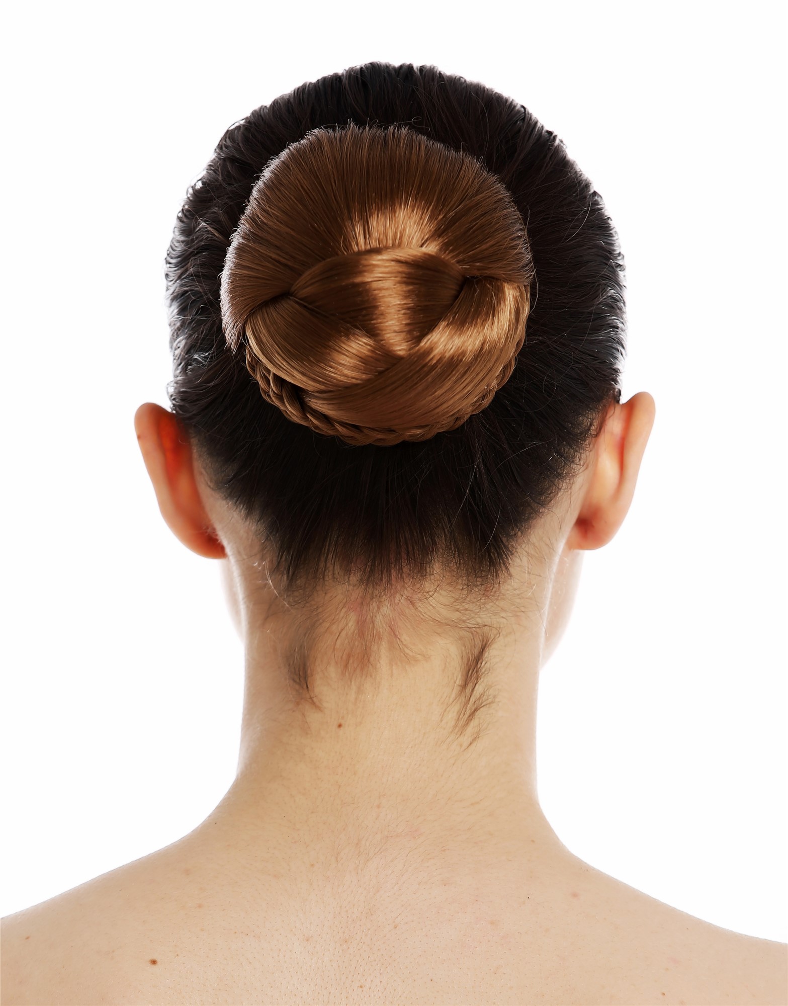 Dutt Haardutt Chignon traditionell geflochten Kupferblond TYP-0062-27, Ansicht 2, WIG ME UP: Ihr Perücken Online Shop geflochtener Dutt Haarteil Kupferblond