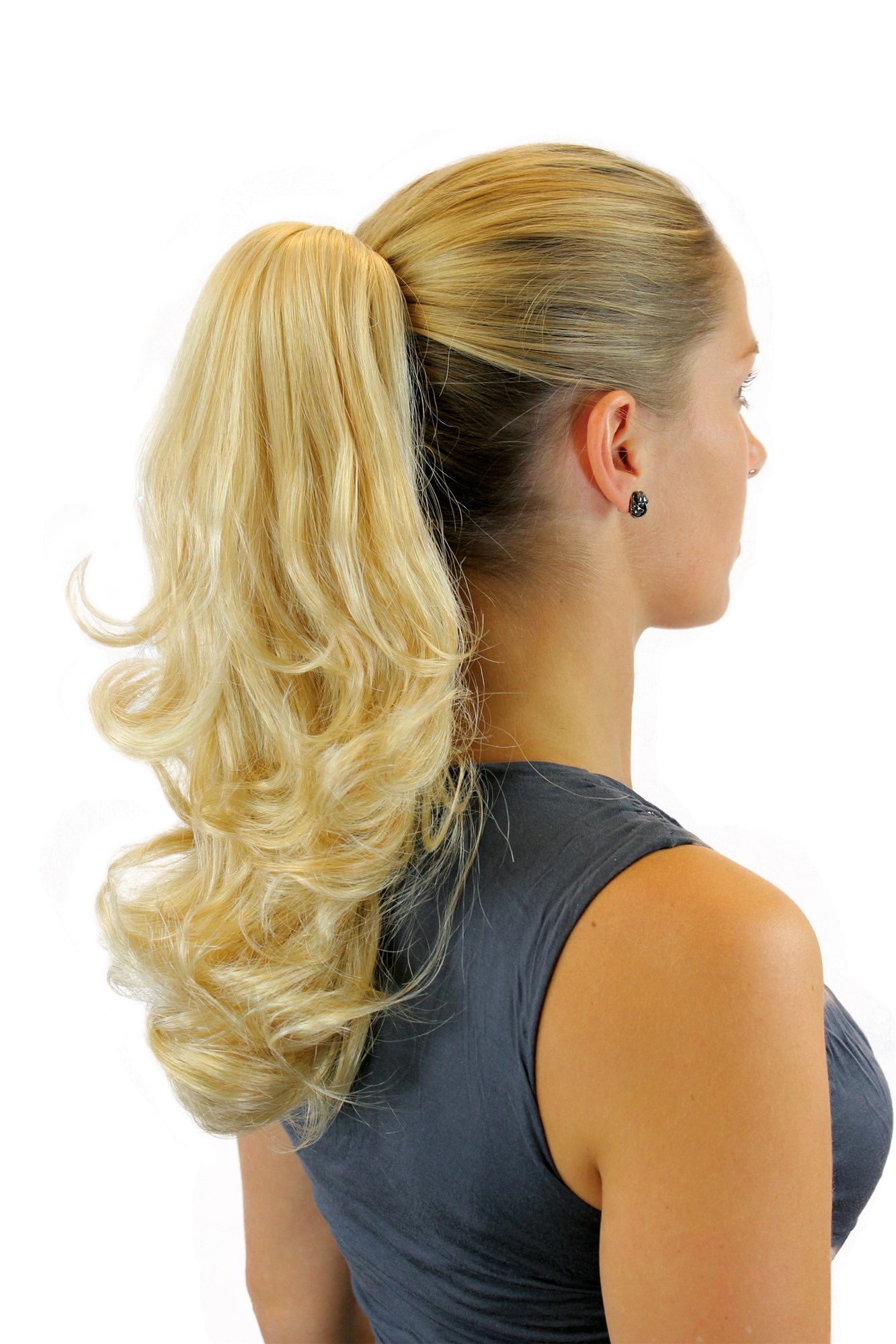 JL-3275-24B Ponytail Hairpiece extension long waved wavy blond claw clamp 18", view 3, WIG ME UP: Your Perücken Online Shop Ponytails, golden blonde, wavy, shoulder-length