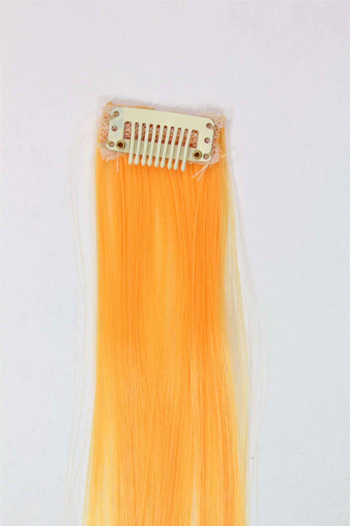 1 Clip-In Extension Strähne glatt 45 cm Orange YZF-P1S18-T1064, Ansicht 3, WIG ME UP: Ihr Perücken Online Shop glatte Extensions Orange 45 cm lang