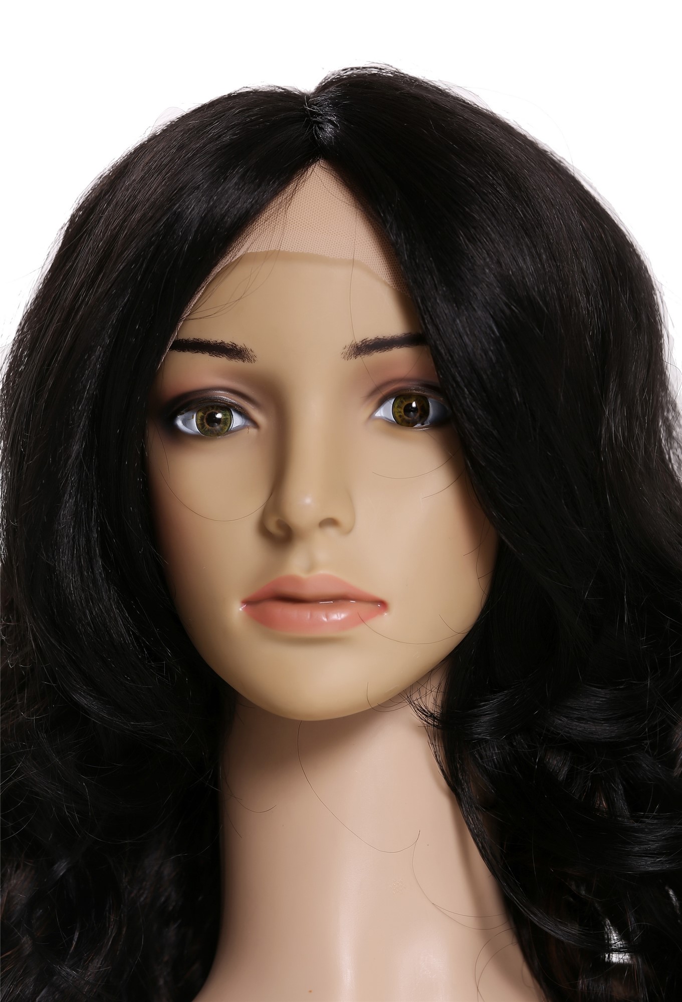 Lady wig long curly black copper-brown highlights lace front monofilament RCP803, view 7, WIG ME UP: Your Perücken Online Shop Quality Wigs, Ladies, velvet black-copper brown mix, curled, long