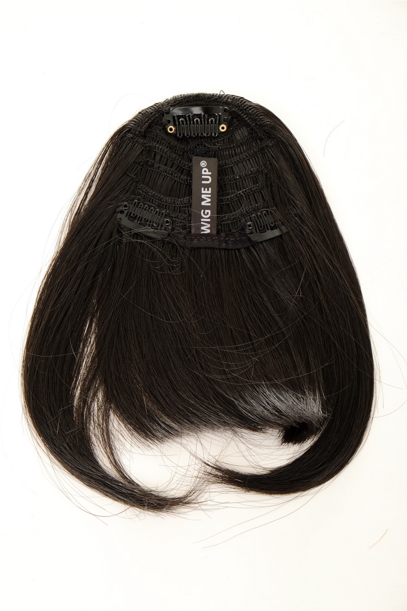 Clip-In Bang, dark brown, straight, short