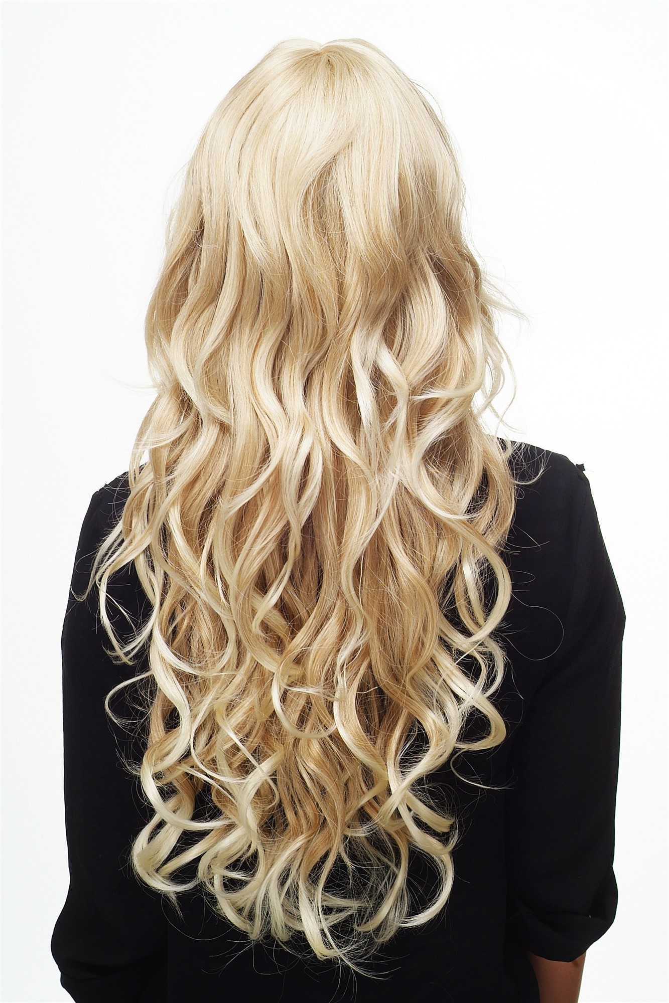 hochwertige Qualitätsperücken, Perücke lang wallendes Haar wellig leicht lockig Goldblond-Platin 9204S-24BT613, Ansicht 4, WIG ME UP: Ihr Perücken Online Shop lockige Tressen-Perücke mit Kopfhaut-Imitat Goldblond-Platinblond lange Haare für Damen