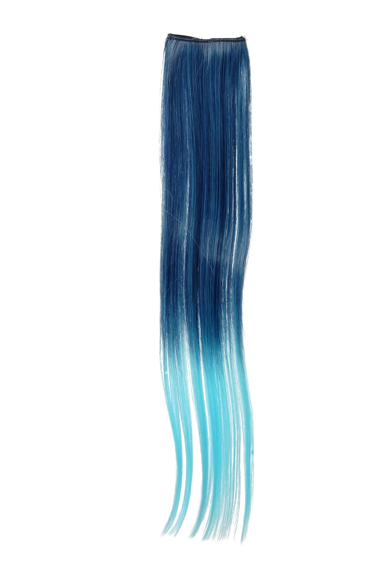 glatte Extensions Marineblau-Neonblau-Mix 45 cm lang