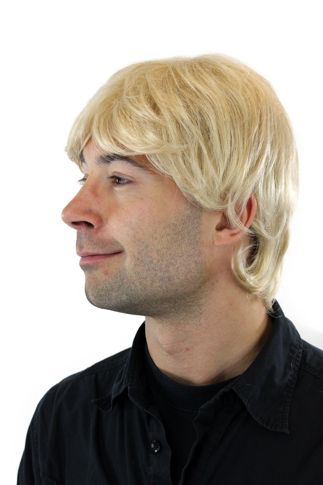 Quality Wigs, Men, platinum blonde, light blonde, straight, short