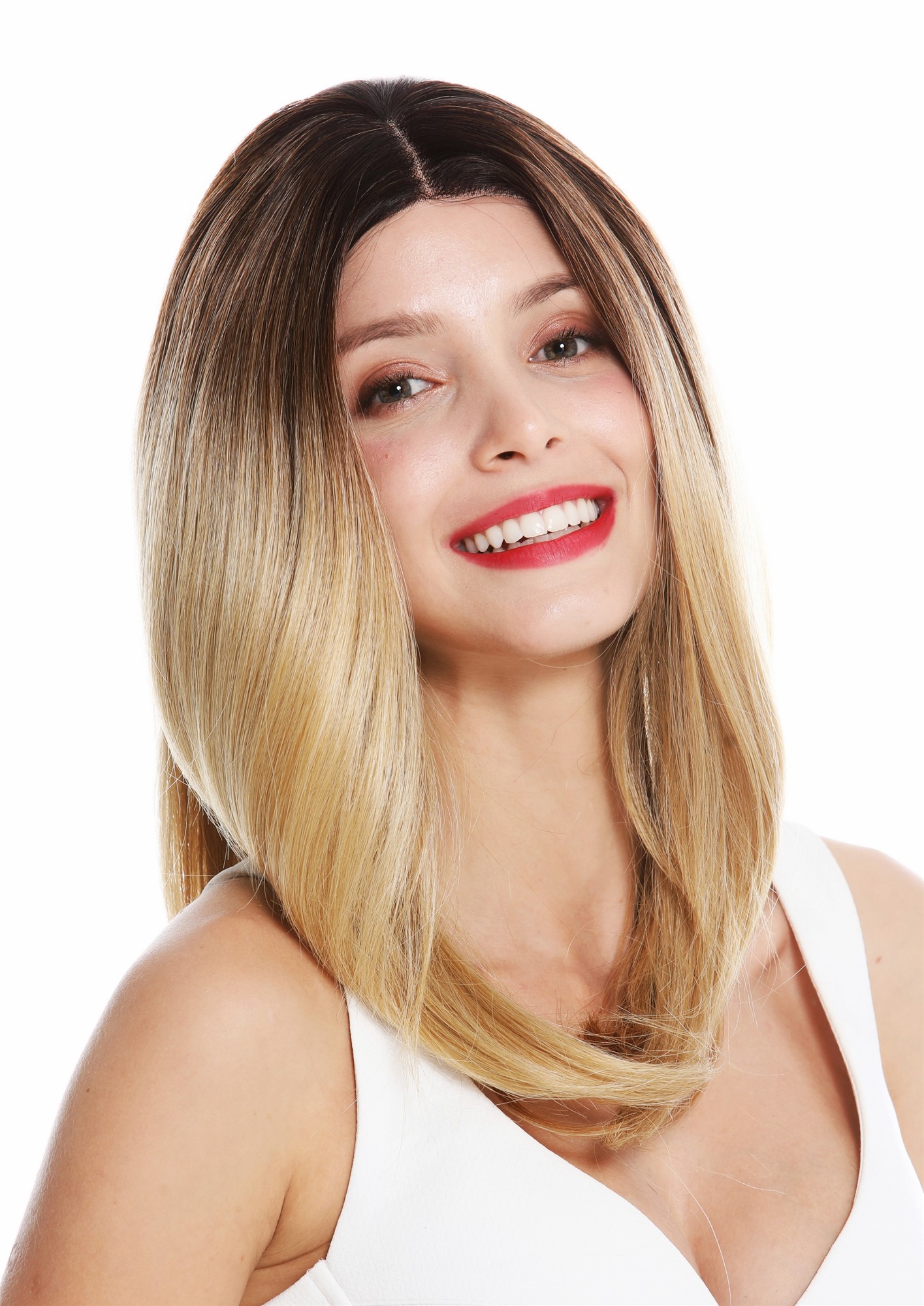 Quality Wigs, Ladies, brown-blonde mix, straight, long