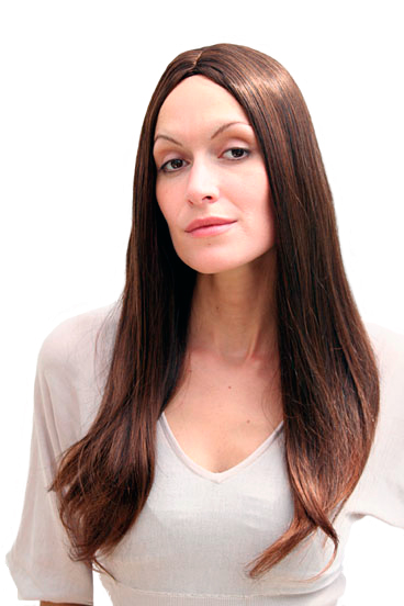 SEDUCTIVE Lady  Wig BRUNETTE brown mix MIDDLE PARTING long (SA151 Colour 2T30), front view, WIG ME UP: Your Perücken Online Shop Quality Wigs, Ladies, black-brown and copper-brown, straight, long