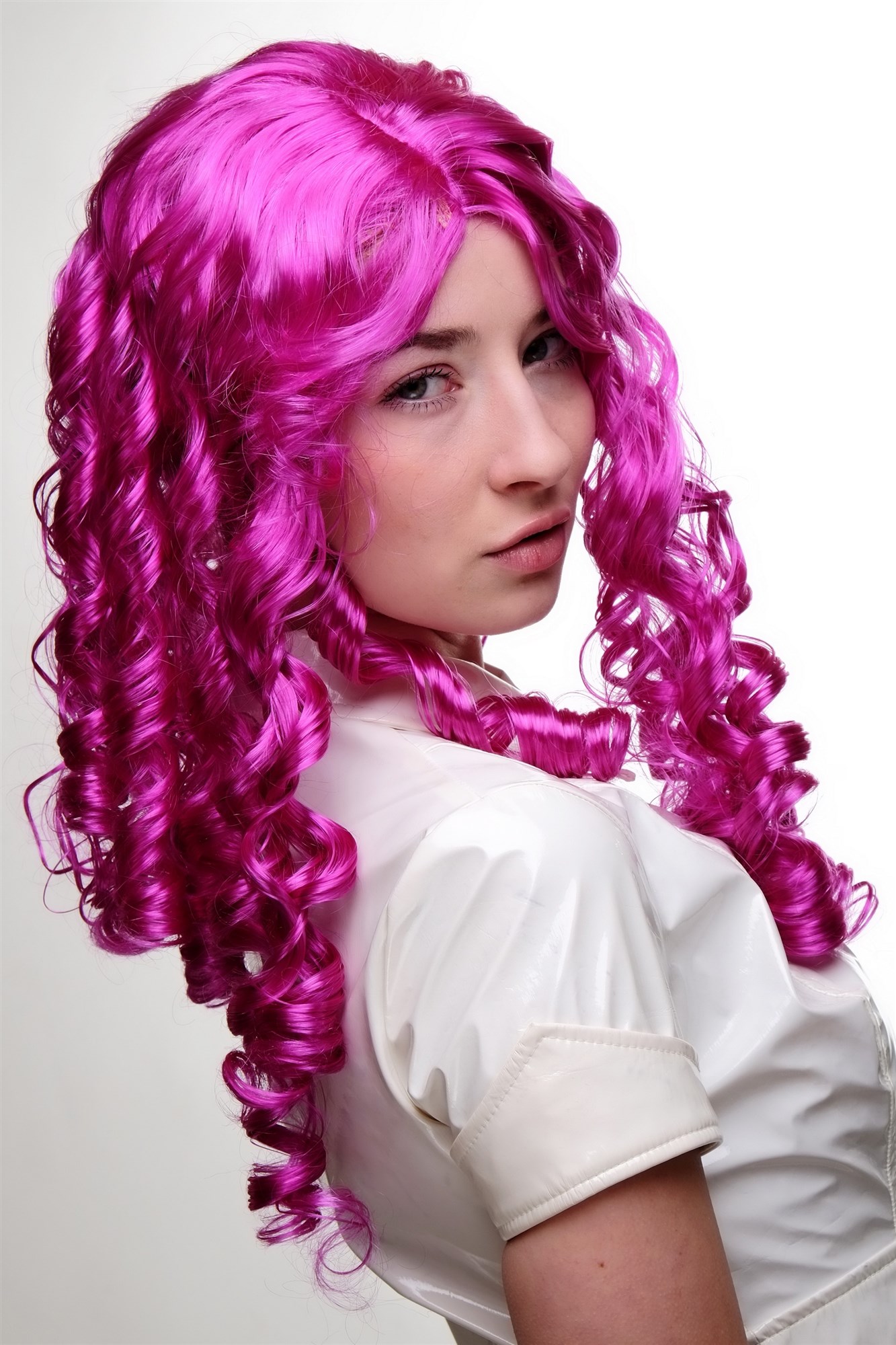 günstige Party Perücke, Perücke Spirallocken Barock Gothic Lolita Lila 3078-PC51, Ansicht 4, WIG ME UP: Ihr Perücken Online Shop lockige Party Perücke lila lange Haare für Damen